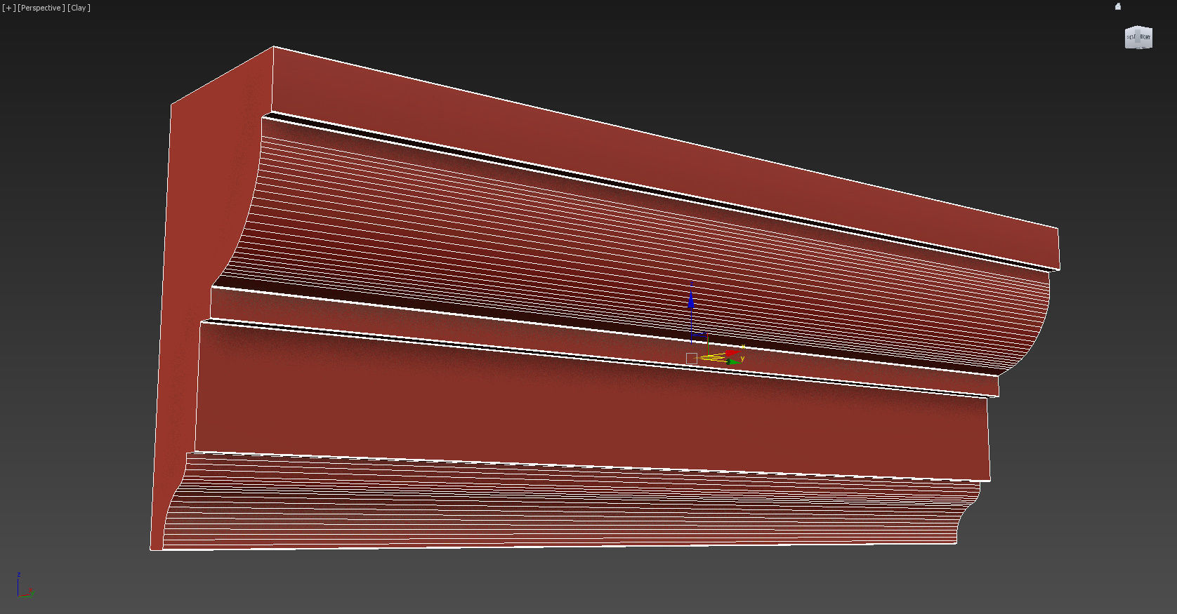 Cornice Moulding Low-poly 3D model_2