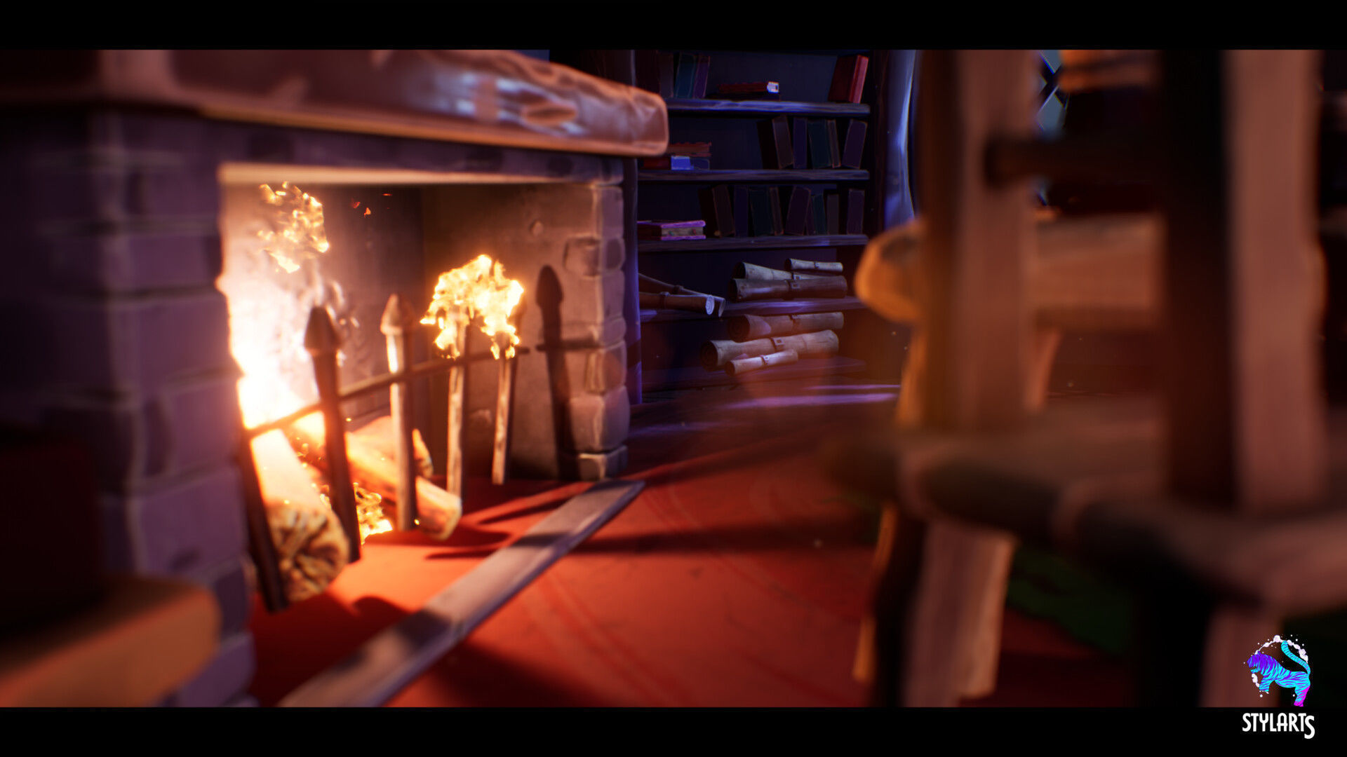 Stylized Wizard Room Low-poly 3D model_4