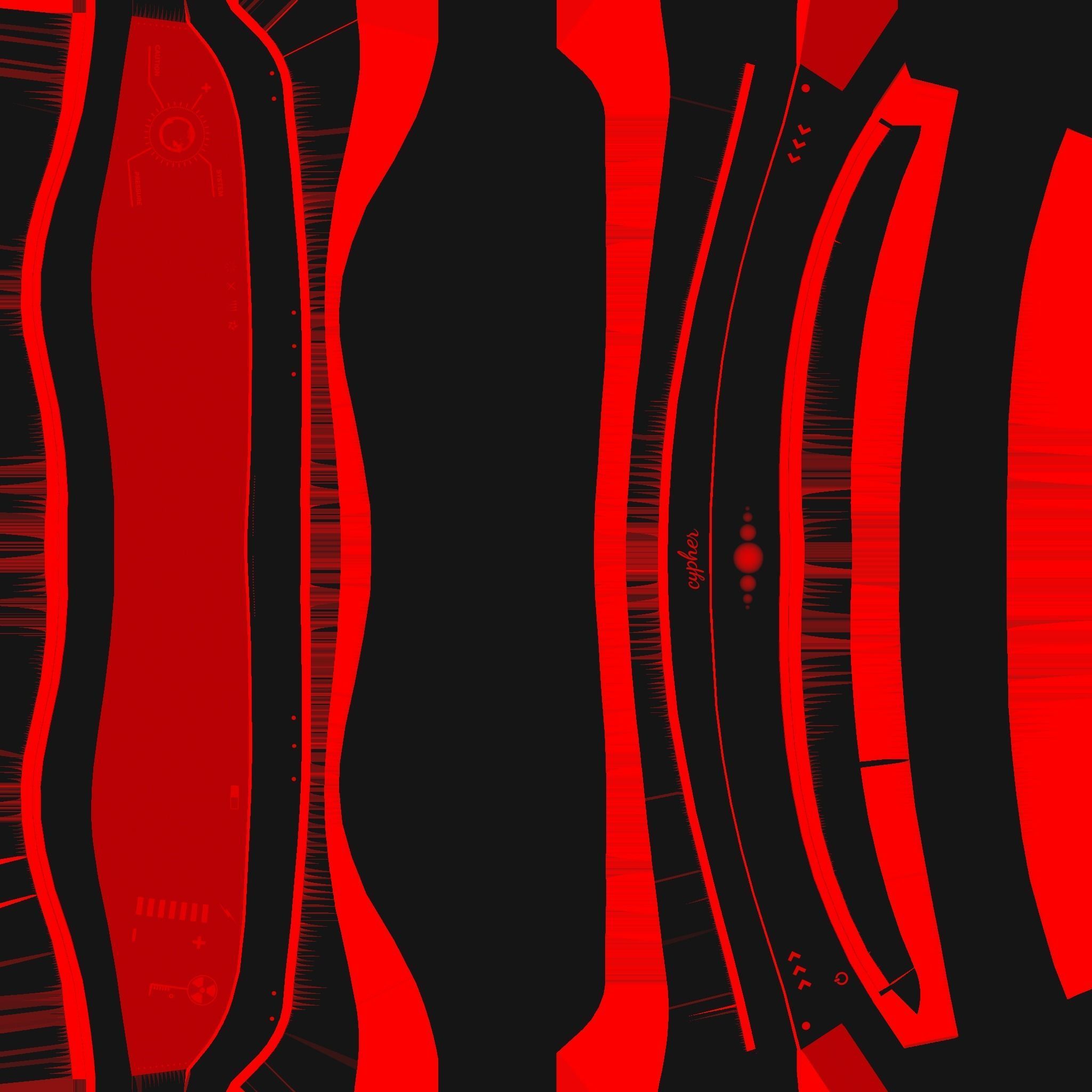 SciFi Glasses B05 Red Black - Character Design Fashion Low-poly 3D model_16