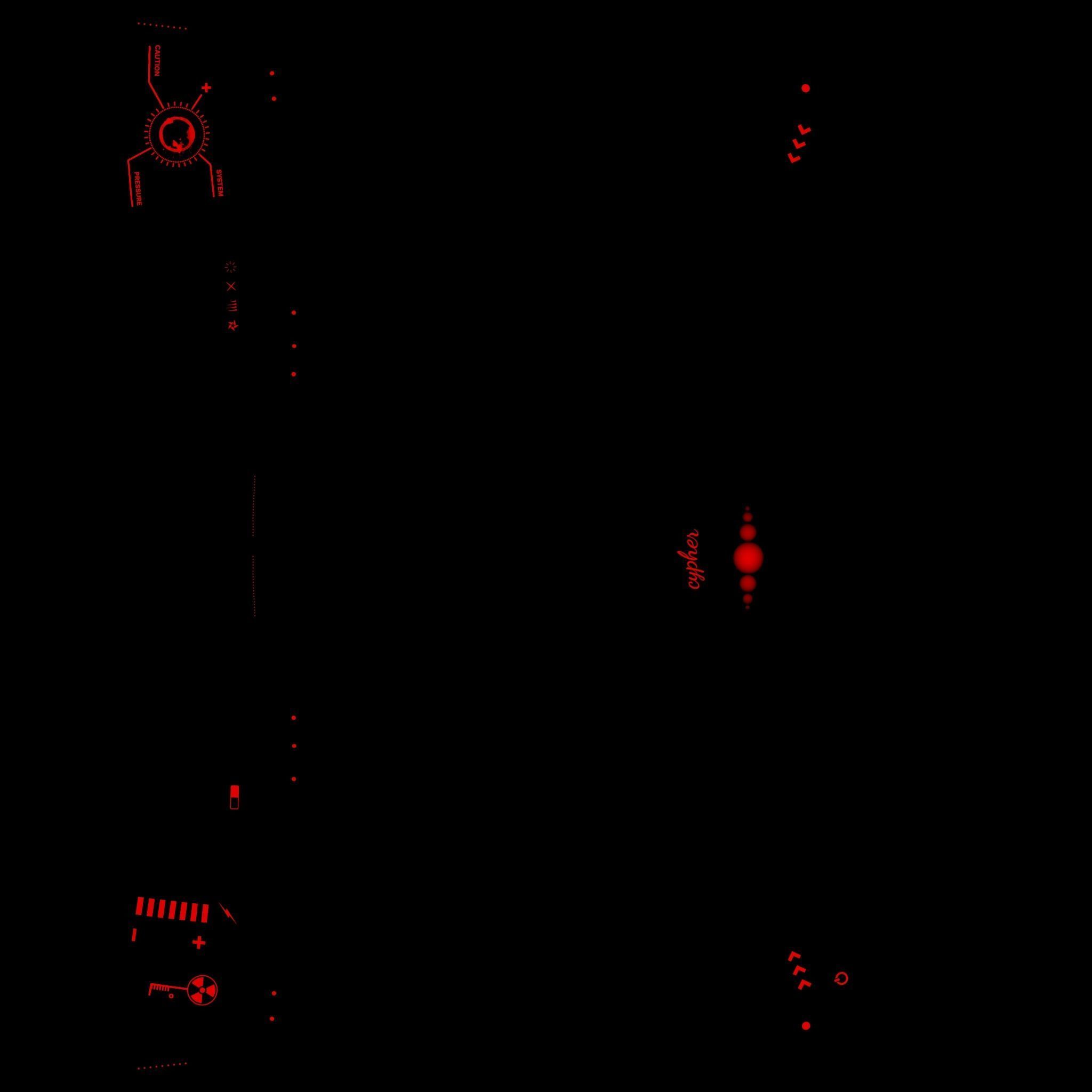 SciFi Glasses B05 Red Black - Character Design Fashion Low-poly 3D model_17