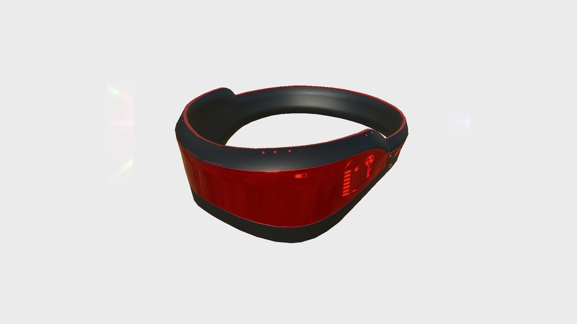 SciFi Glasses B05 Red Black - Character Design Fashion Low-poly 3D model_4
