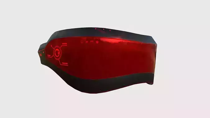 SciFi Glasses B05 Red Black - Character Design Fashion Low-poly 3D model