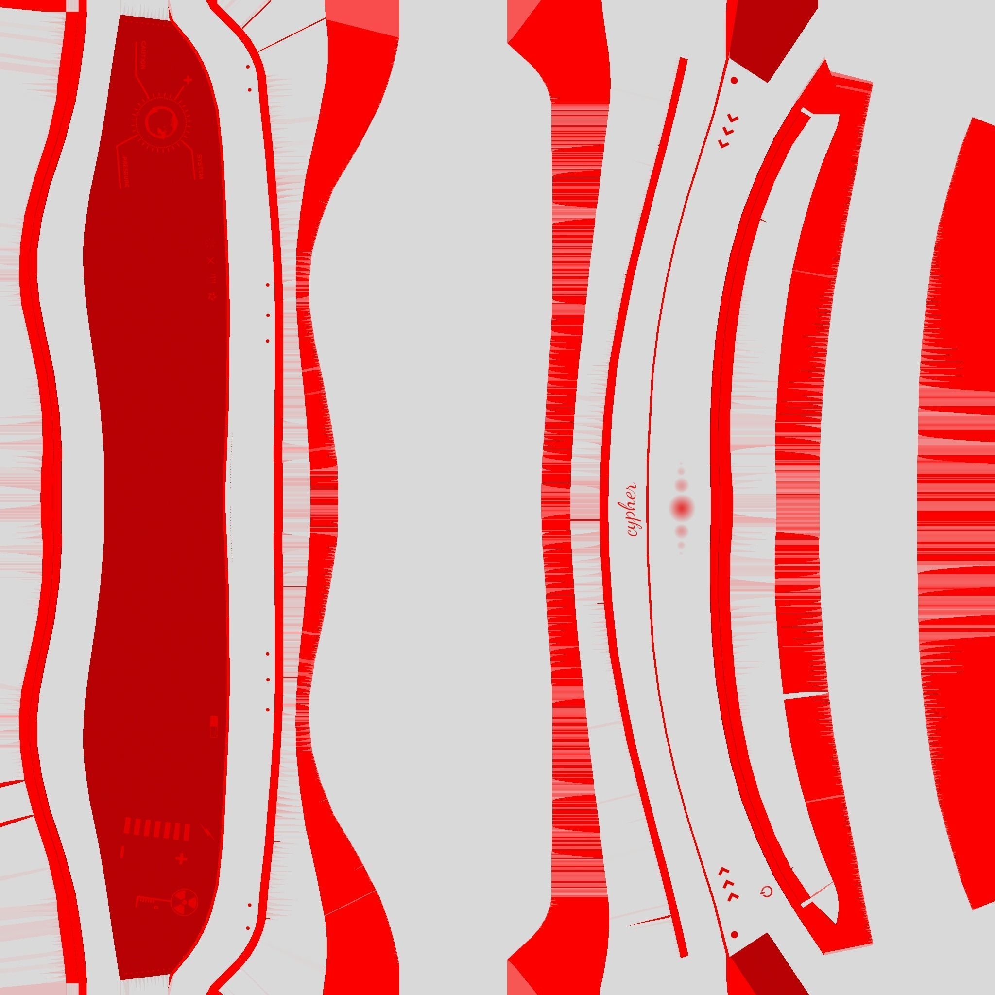 SciFi Glasses B06 White Red - Character Design Fashion Low-poly 3D model_17