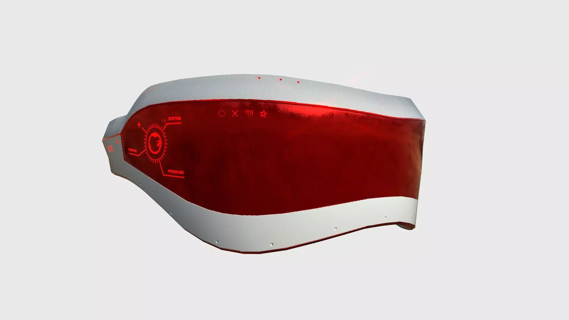 SciFi Glasses B06 White Red - Character Design Fashion Low-poly 3D model_0