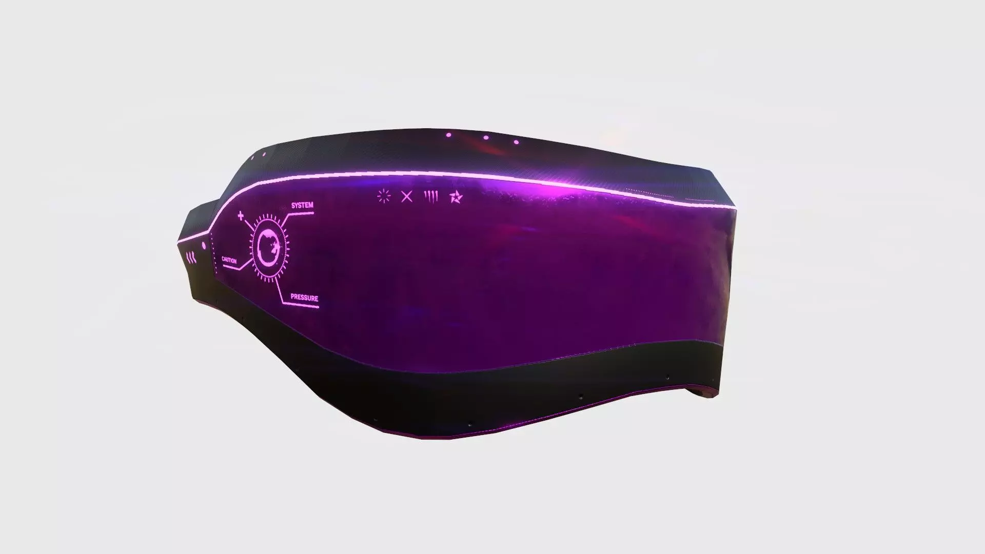 SciFi Glasses B07 Black Purple - Character Design Fashion Low-poly 3D model_0