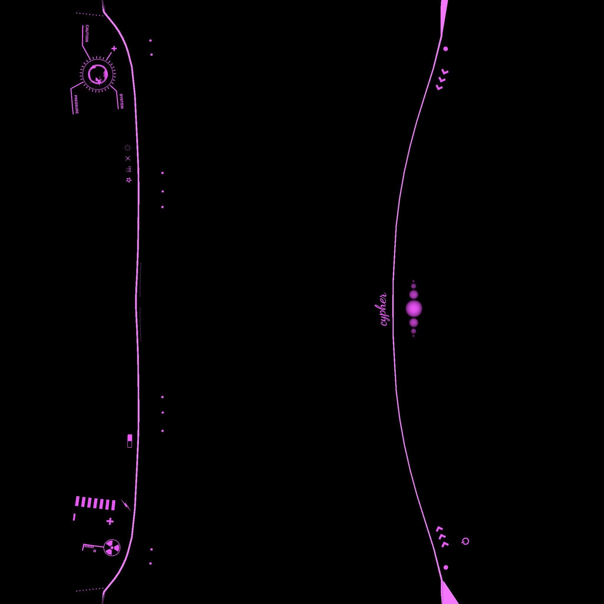 SciFi Glasses B07 Black Purple - Character Design Fashion Low-poly 3D model_18