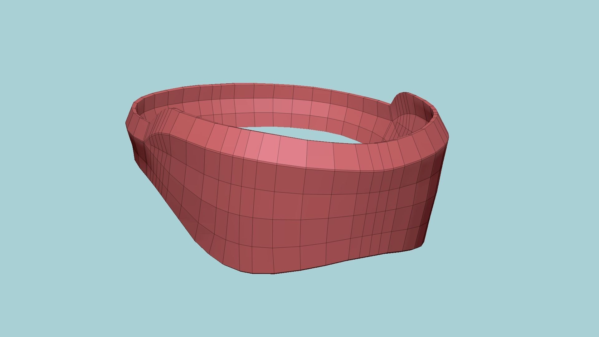 SciFi Glasses B08 Blue Black - Character Design Fashion Low-poly 3D model_13