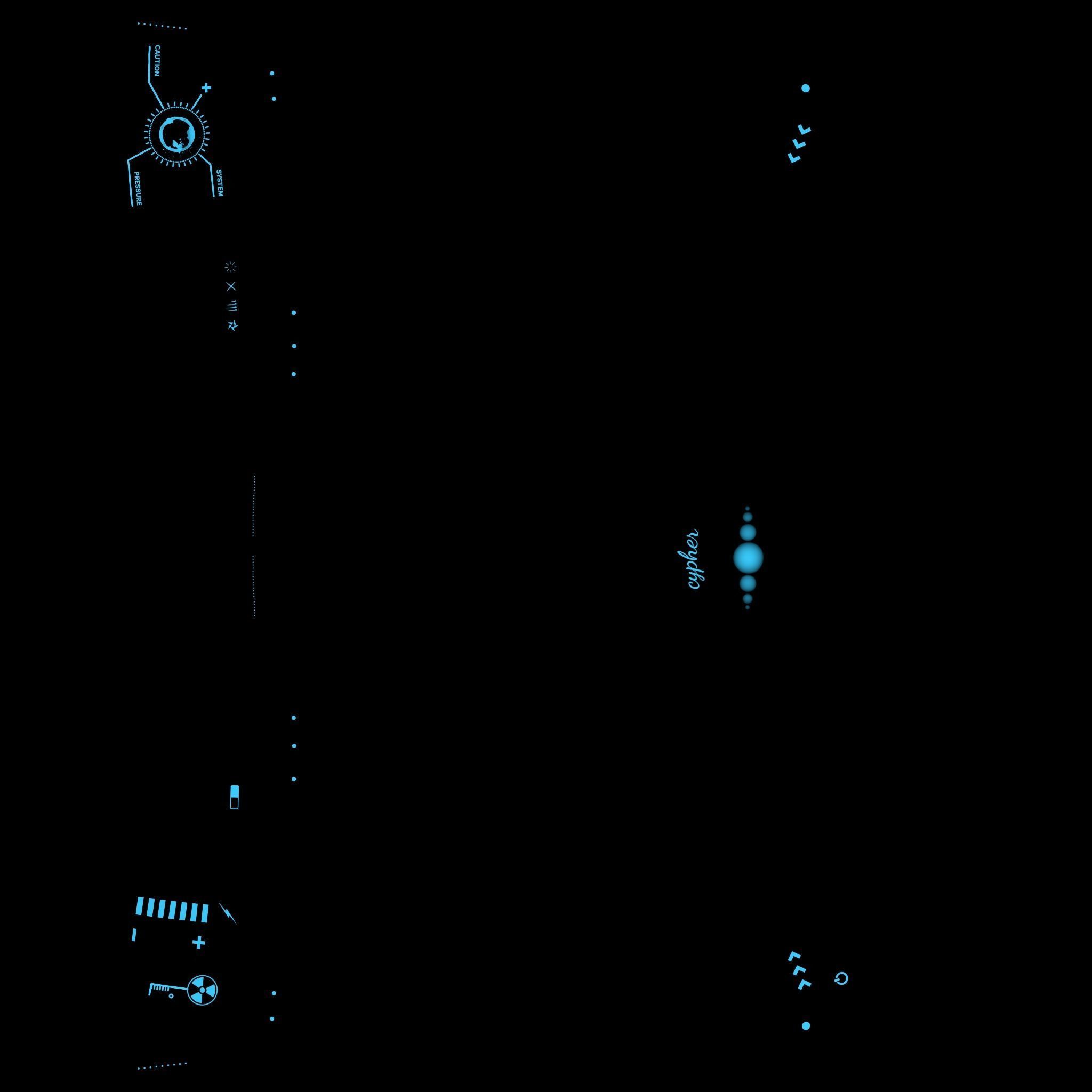 SciFi Glasses B08 Blue Black - Character Design Fashion Low-poly 3D model_17