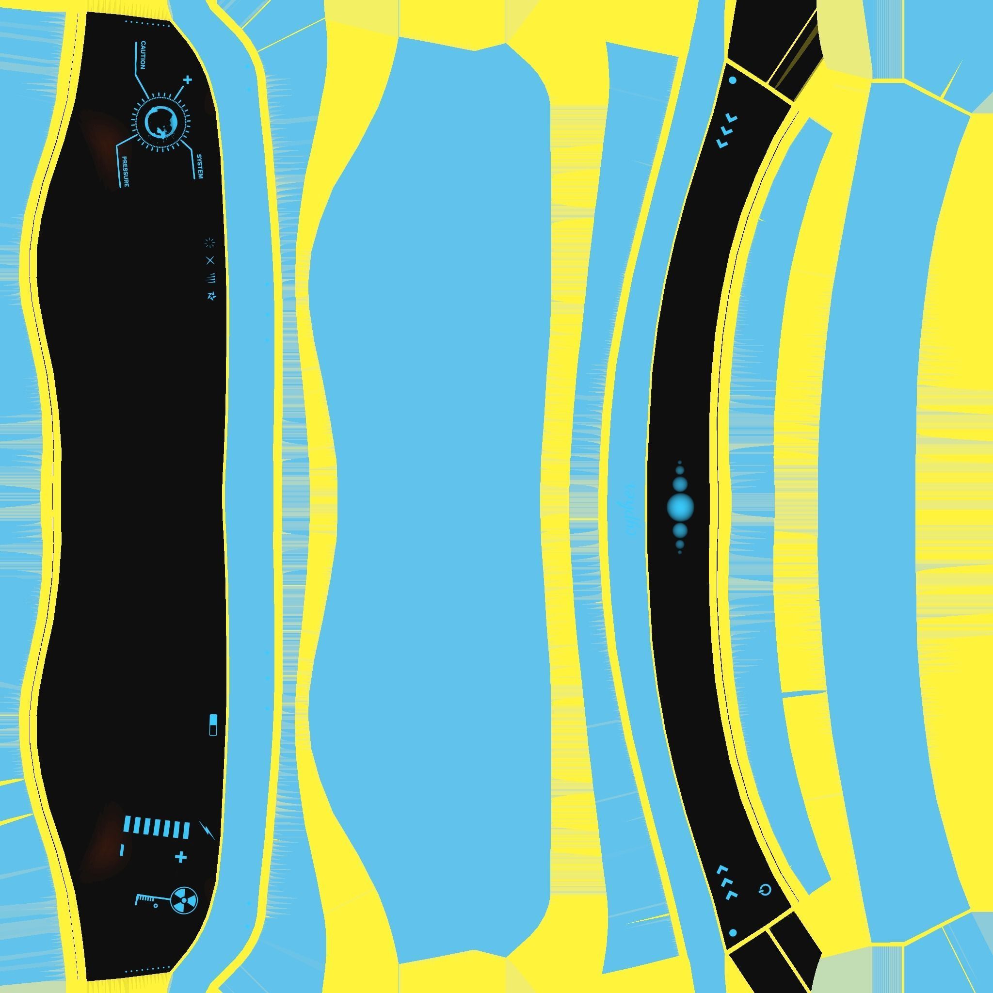 SciFi Glasses B08 Blue Black - Character Design Fashion Low-poly 3D model_16