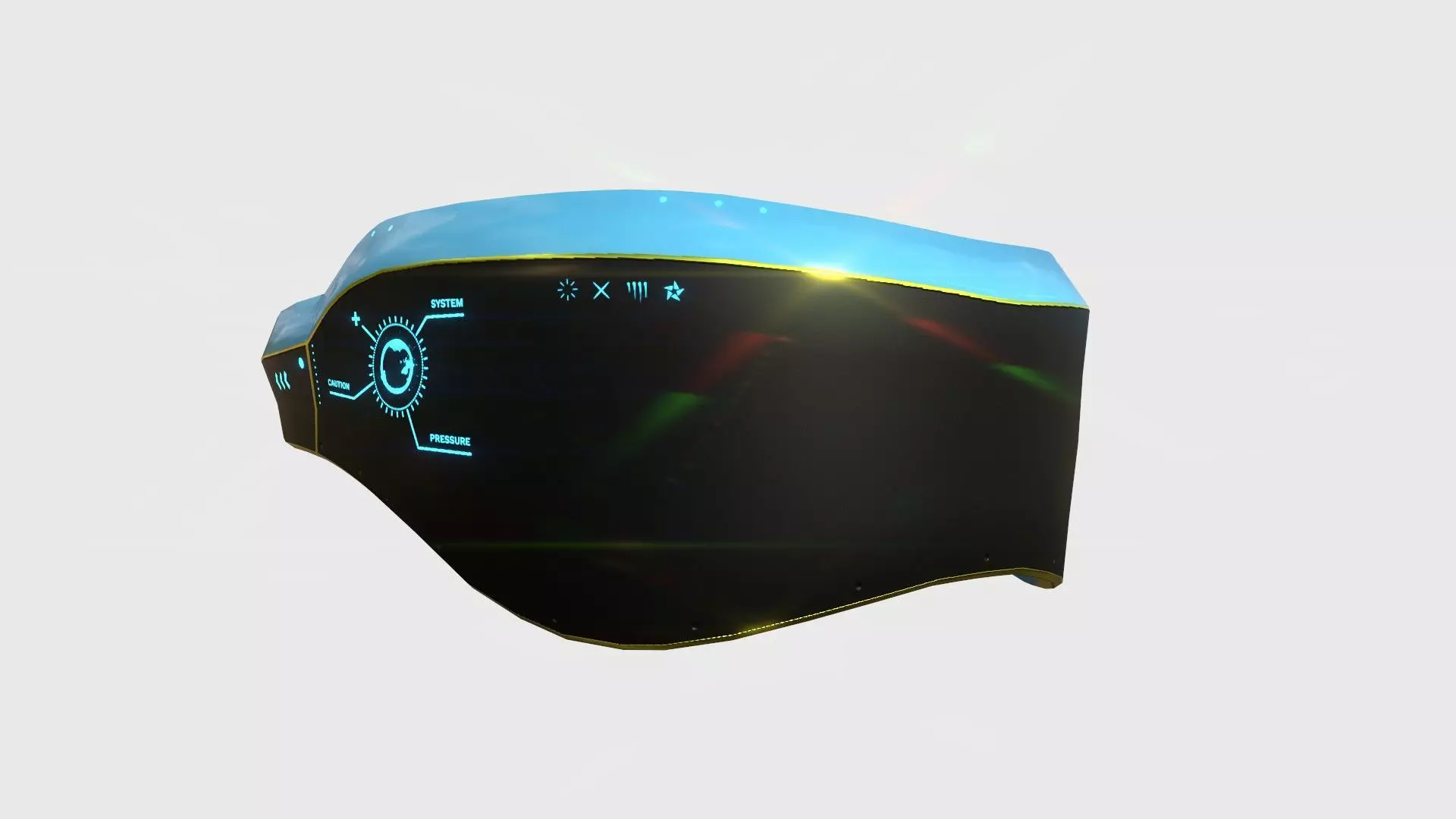 SciFi Glasses B08 Blue Black - Character Design Fashion Low-poly 3D model_0