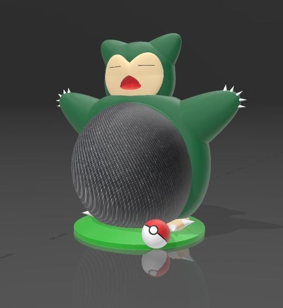 BASE ECHO DOT  4TA GEN  SNORLAX 3D print model_2