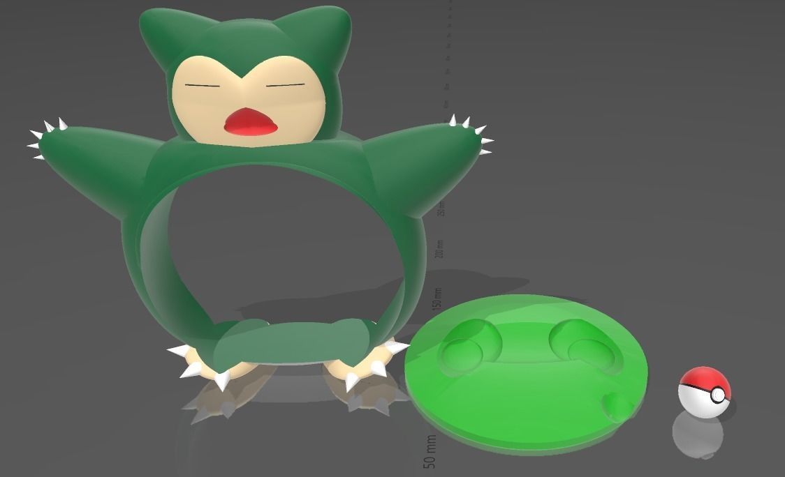 BASE ECHO DOT  4TA GEN  SNORLAX 3D print model_1