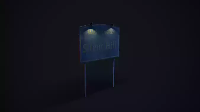 Silent Hill Sign Low-poly 3D model