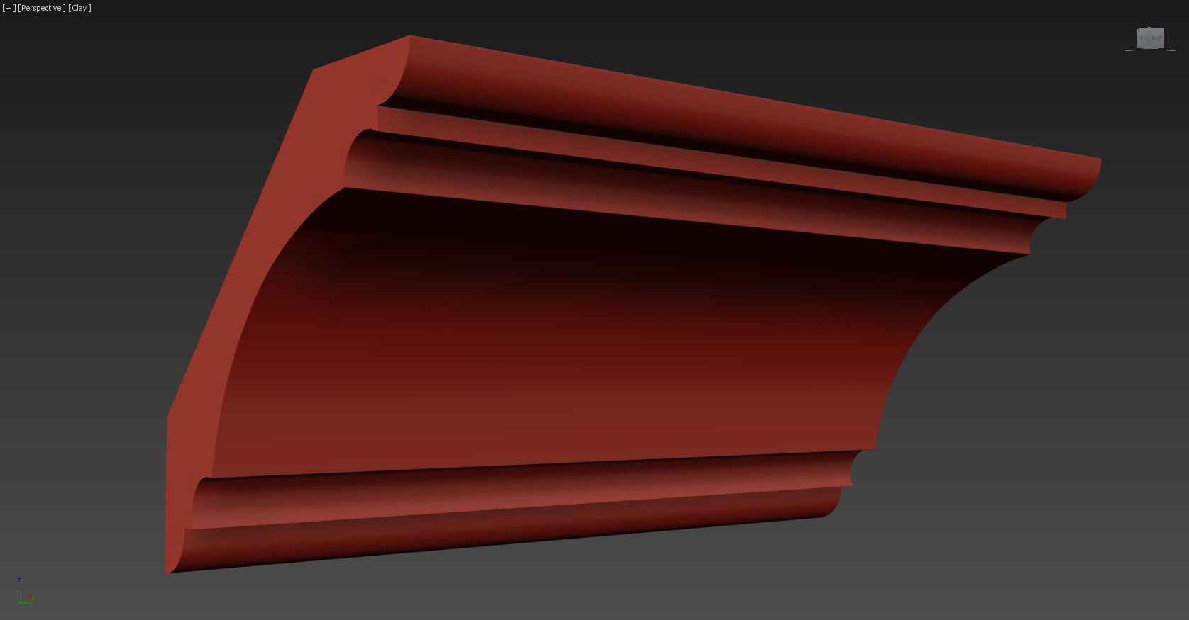 Cornice Moulding Low-poly 3D model_5