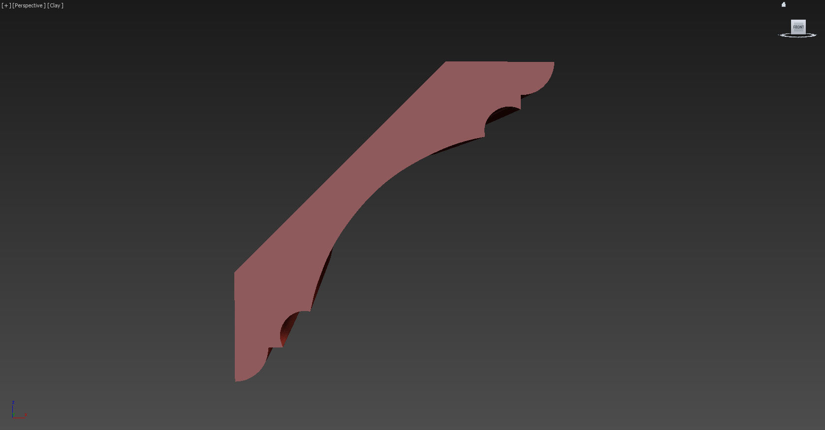 Cornice Moulding Low-poly 3D model_3