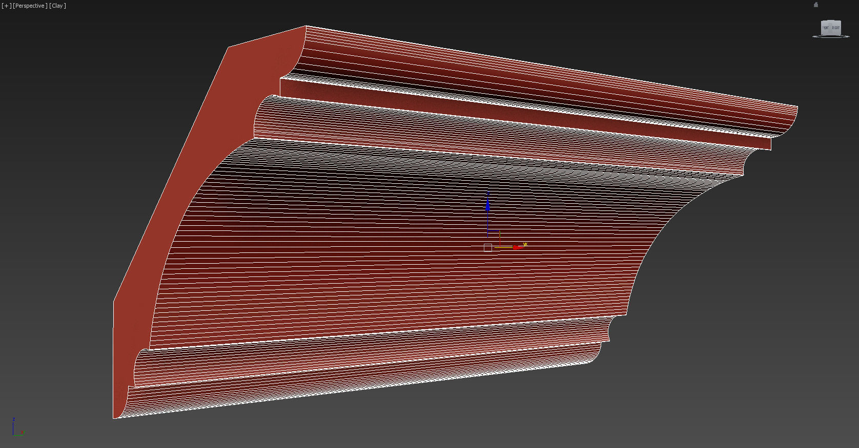 Cornice Moulding Low-poly 3D model_1