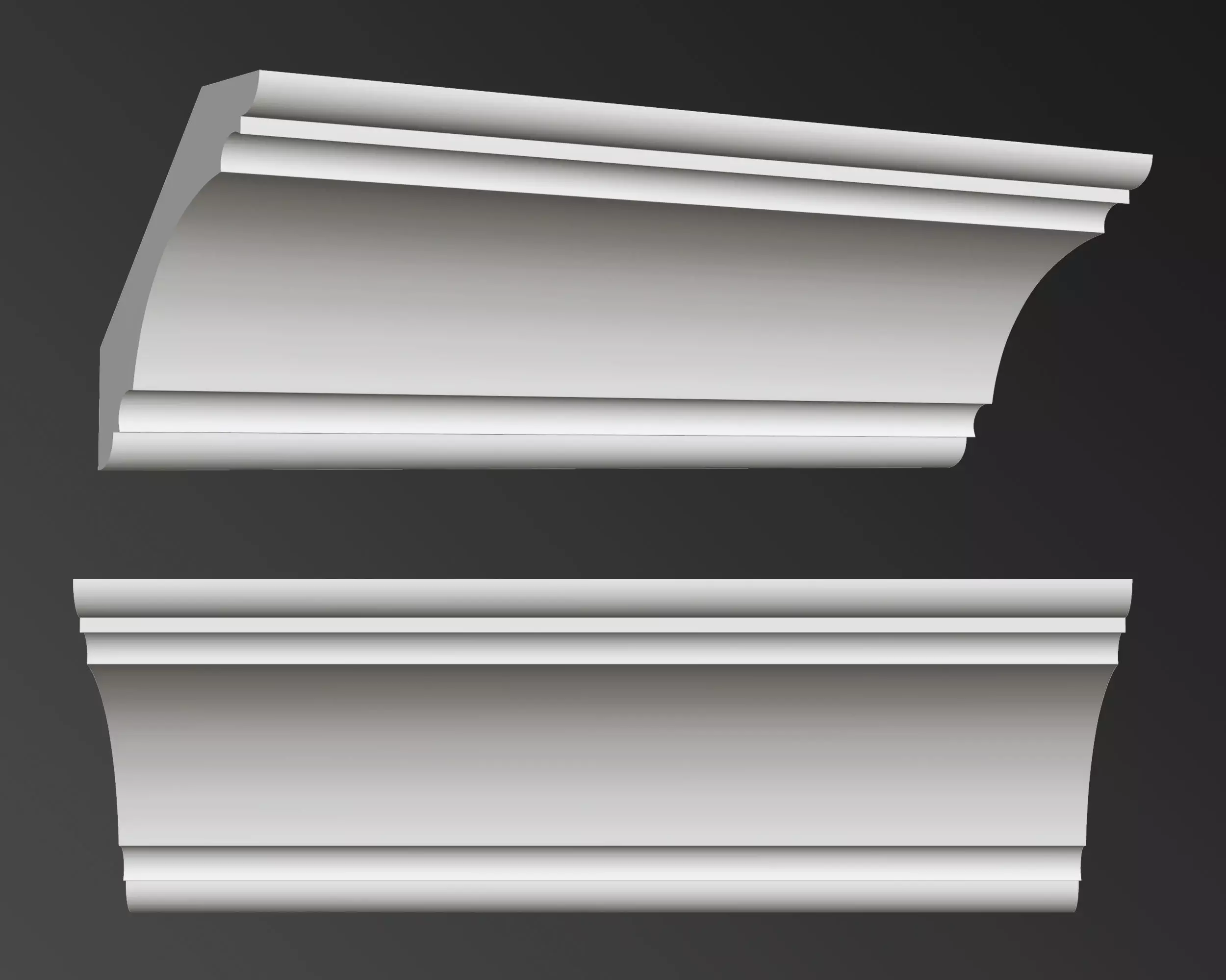 Cornice Moulding Low-poly 3D model_0