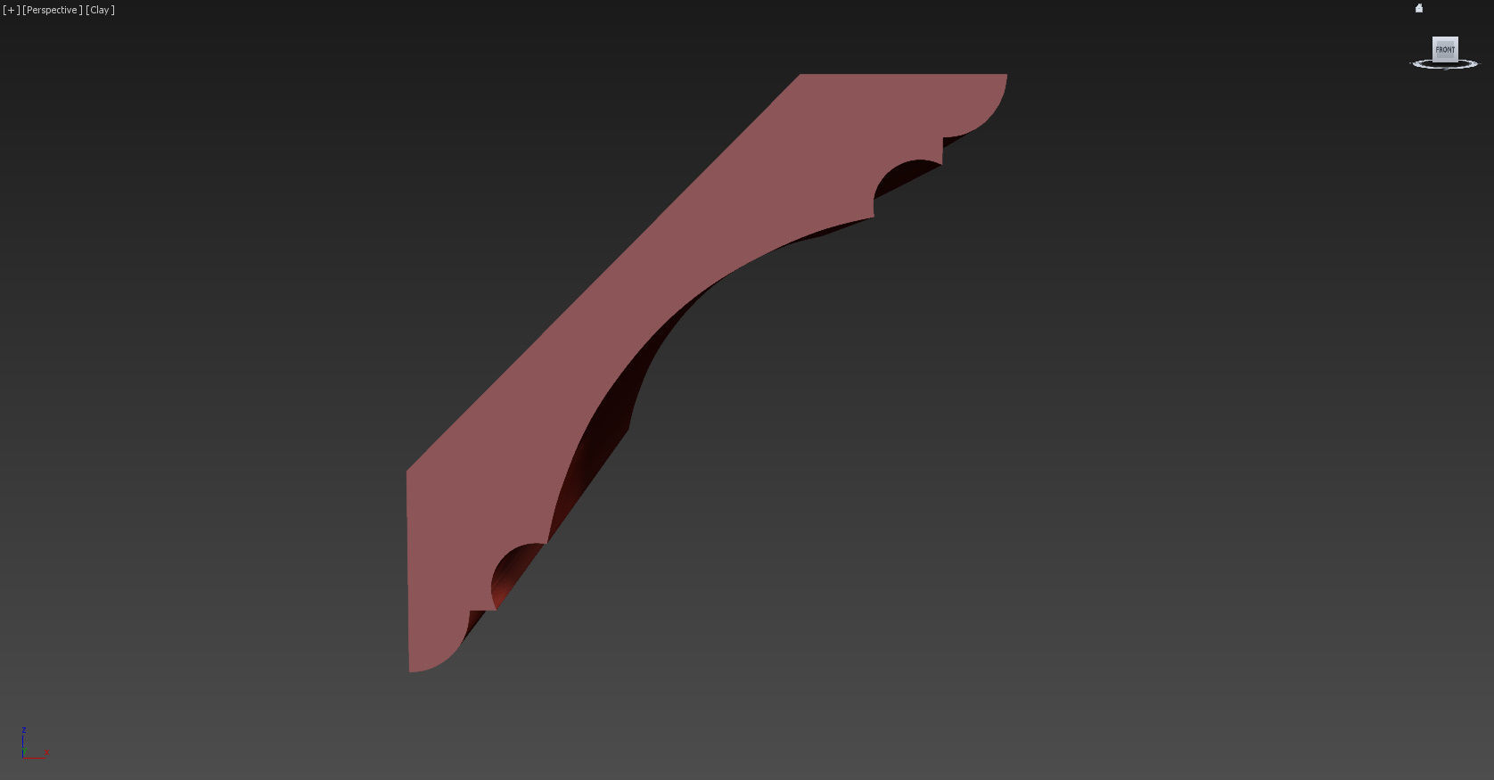 Cornice Moulding Low-poly 3D model_4