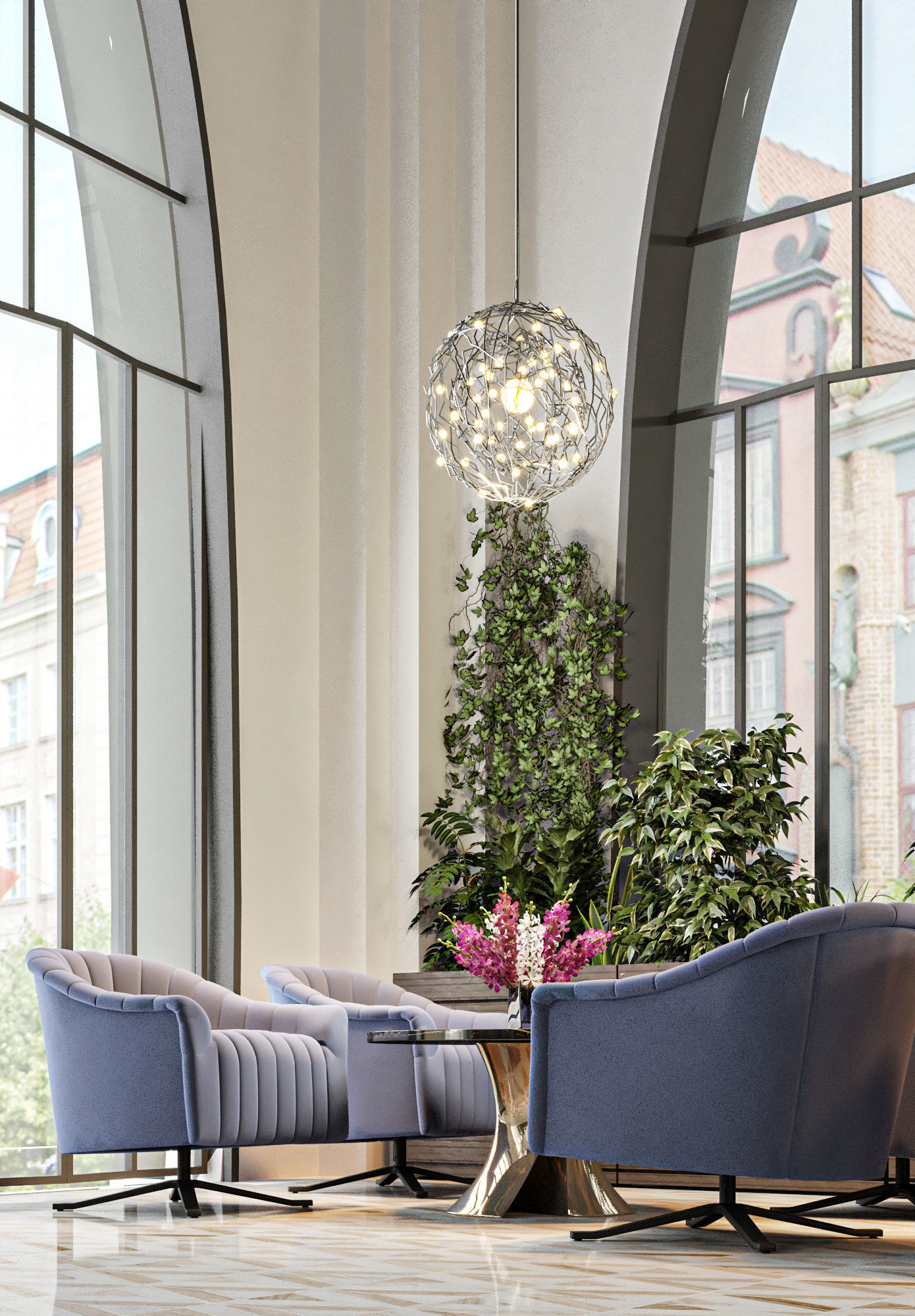 Industrial Cafe Interior Design  3D model_7