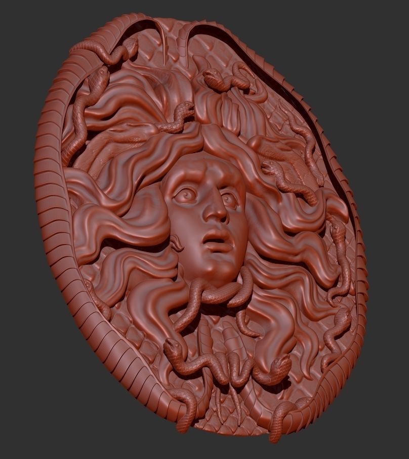 Medusa Gorgon  Head  3D print model_4