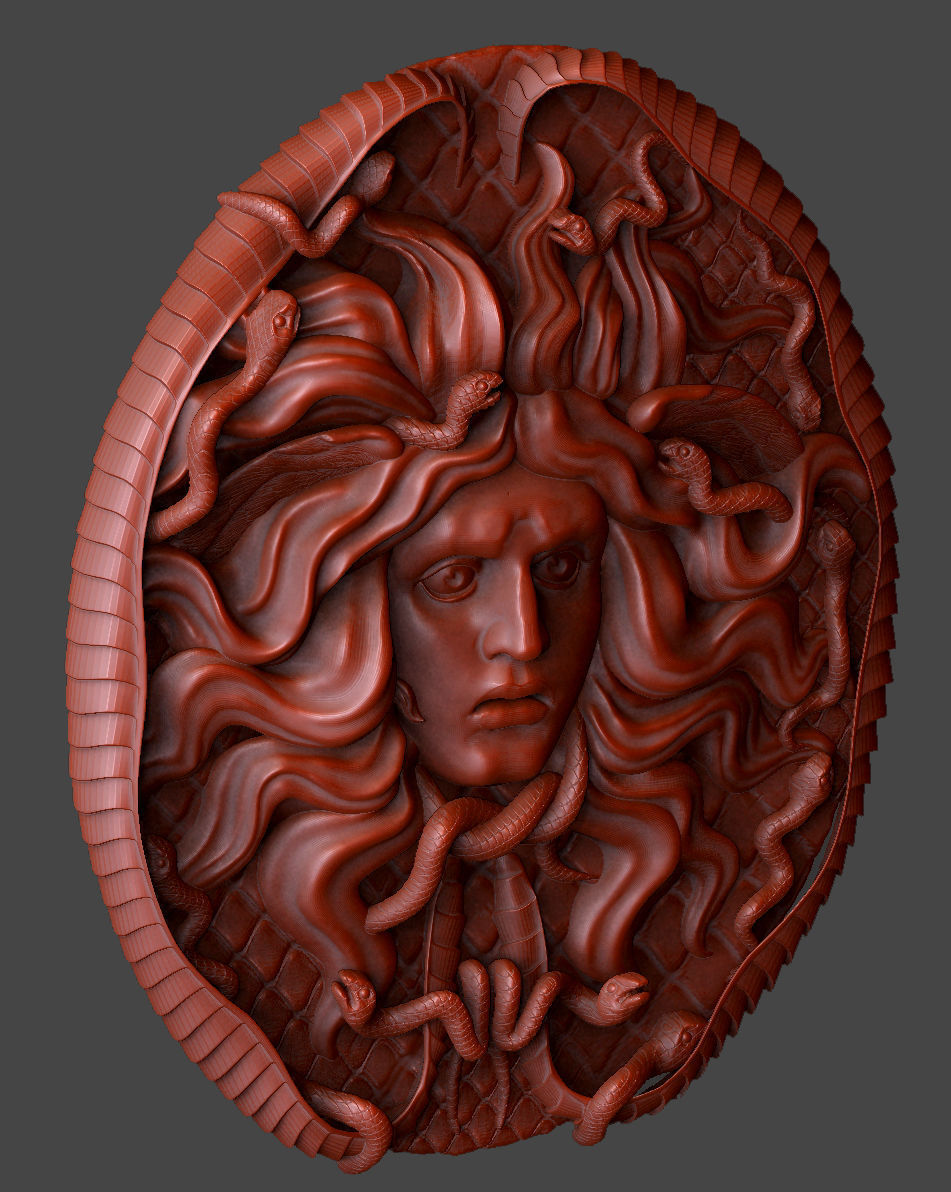 Medusa Gorgon  Head  3D print model_5
