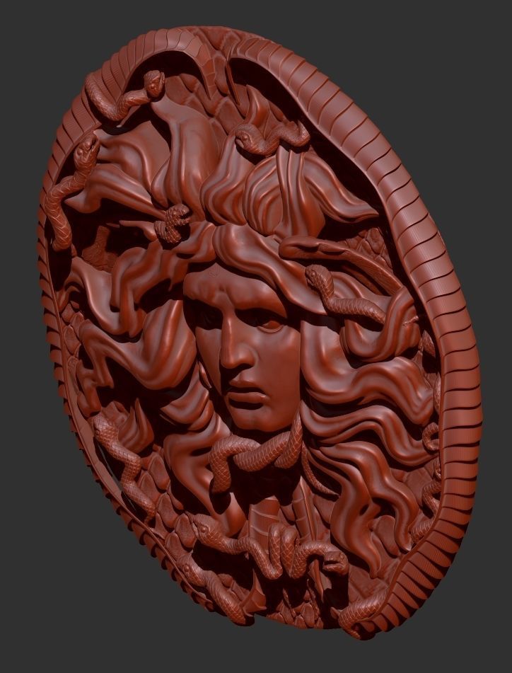Medusa Gorgon  Head  3D print model_3