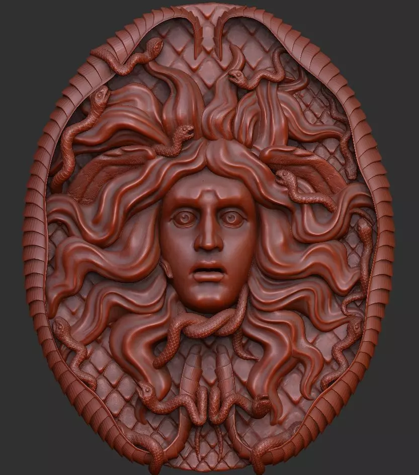 Medusa Gorgon  Head  3D print model_0