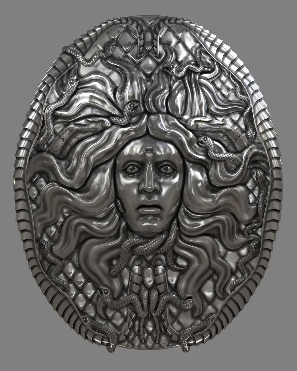 Medusa Gorgon  Head  3D print model_2