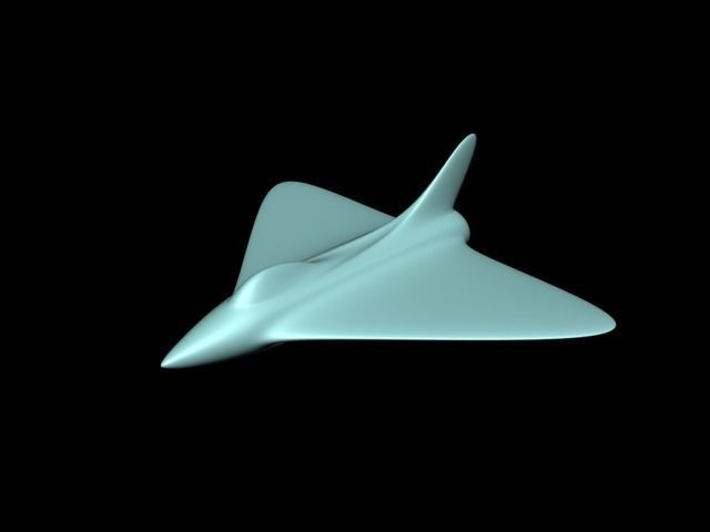 Basic simple airplane model 3D print model_1