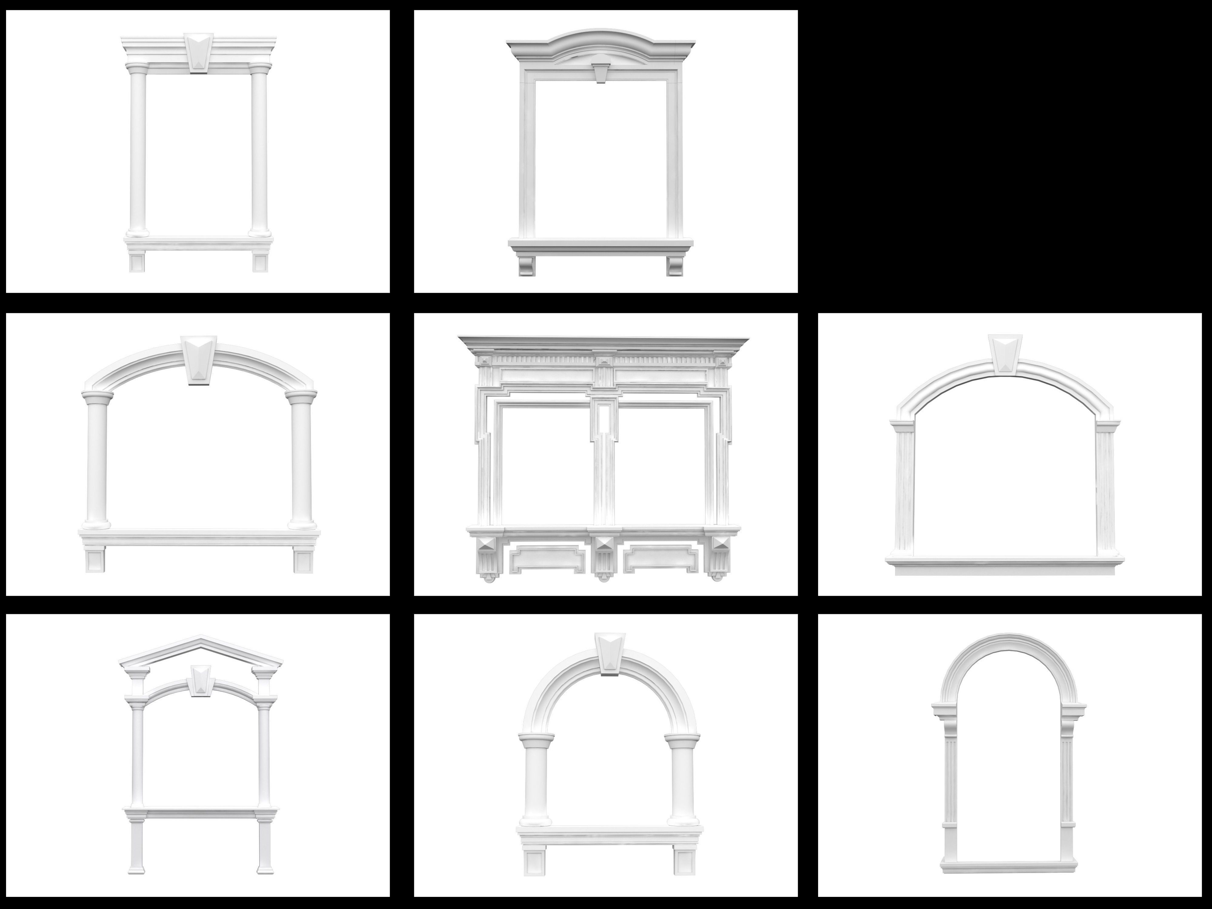 Decorative Windows Collections 3D model_25