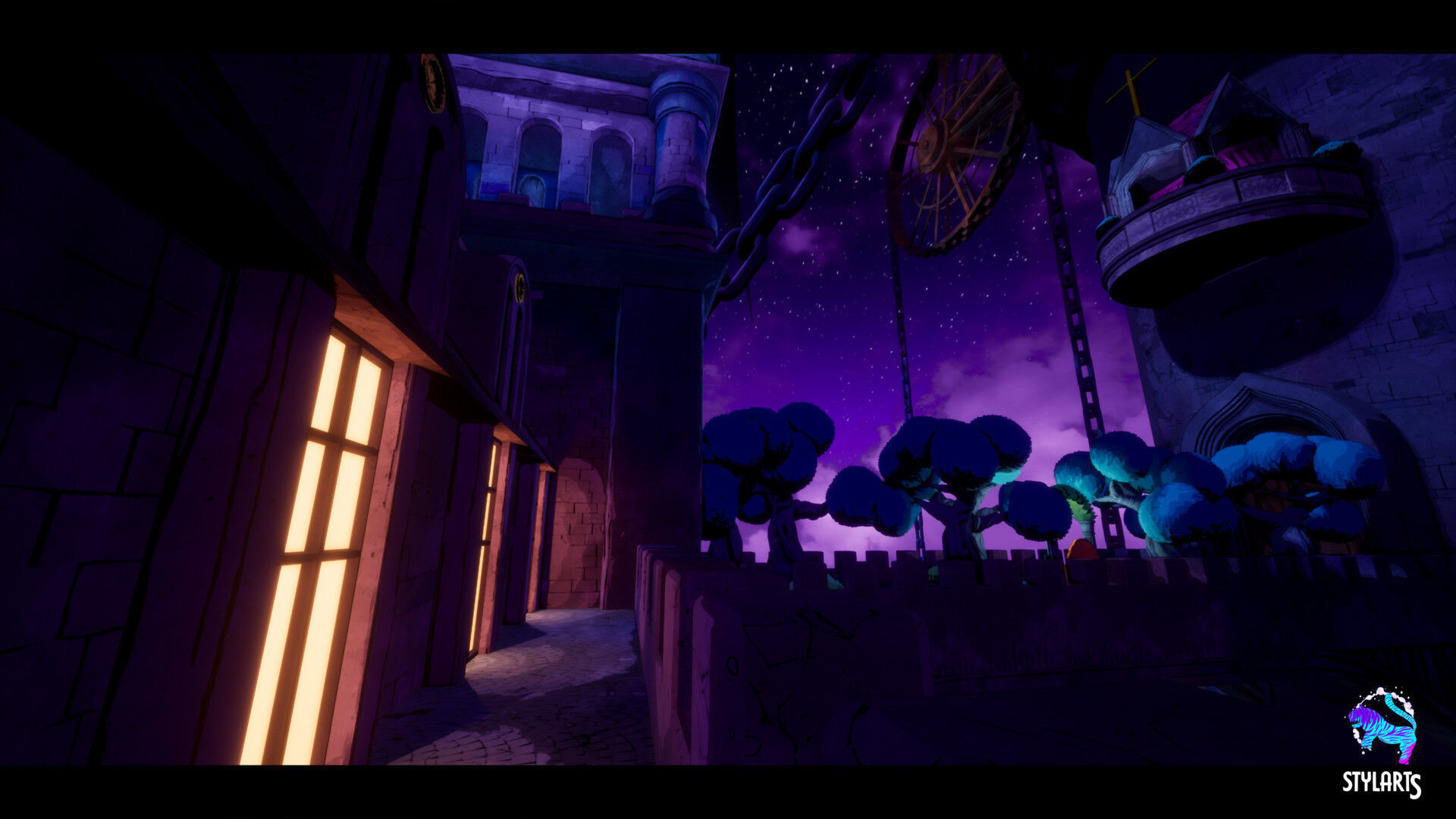 Stylized Castle Environment Low-poly 3D model_5