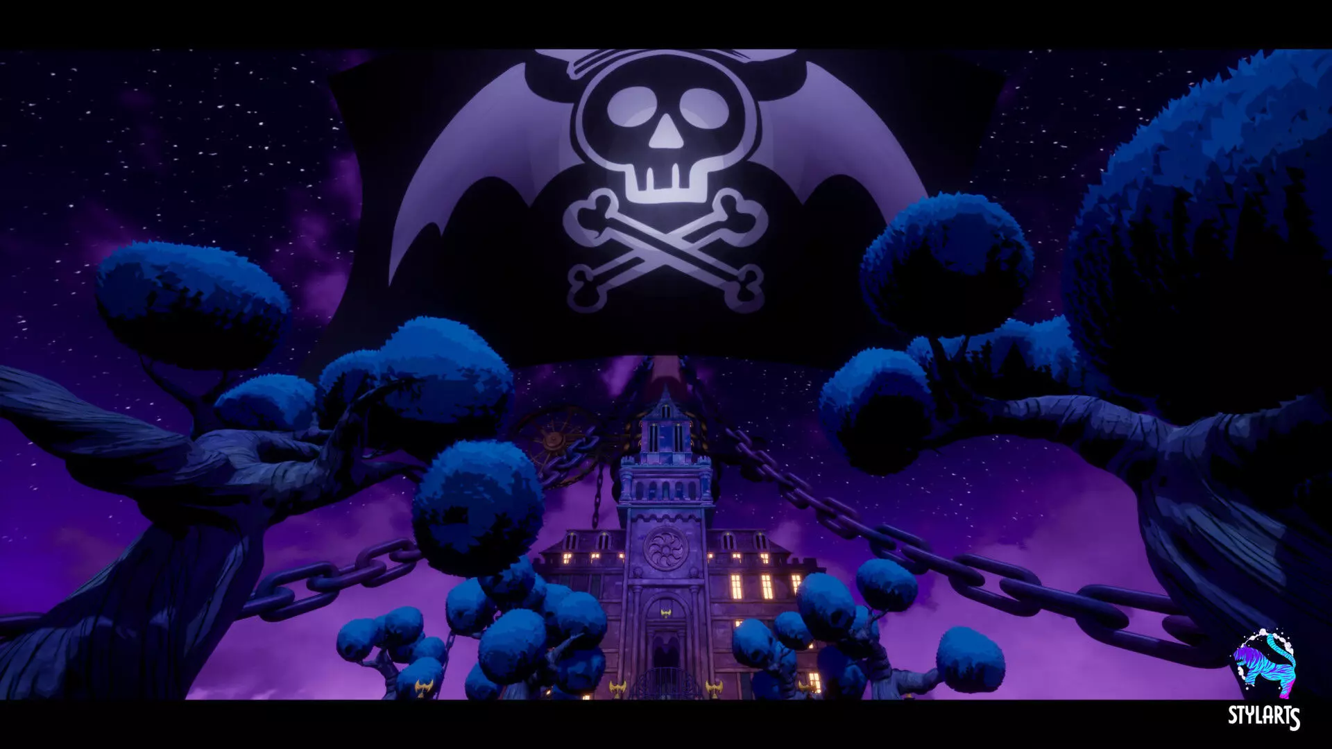 Stylized Castle Environment Low-poly 3D model_0