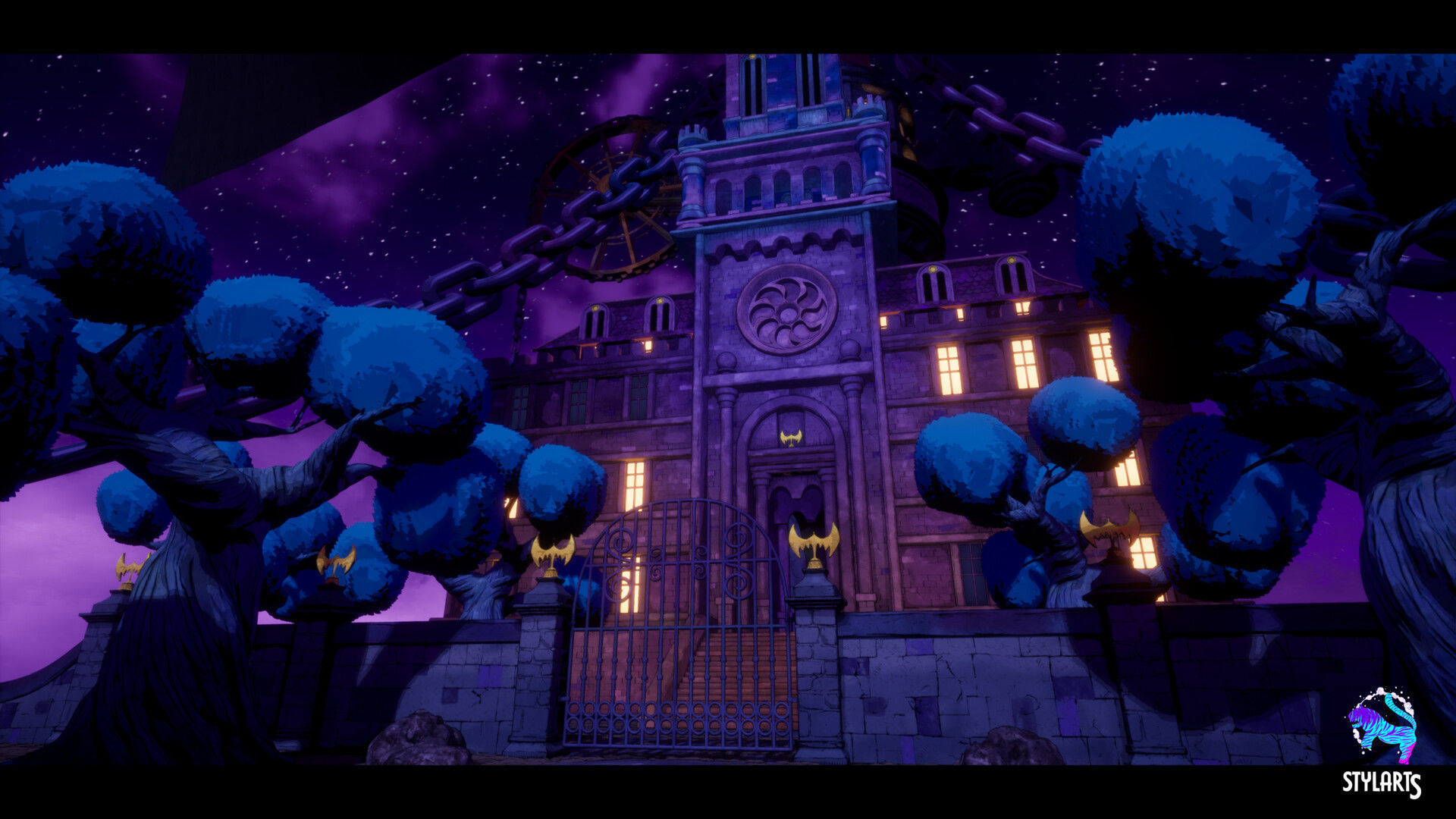 Stylized Castle Environment Low-poly 3D model_1