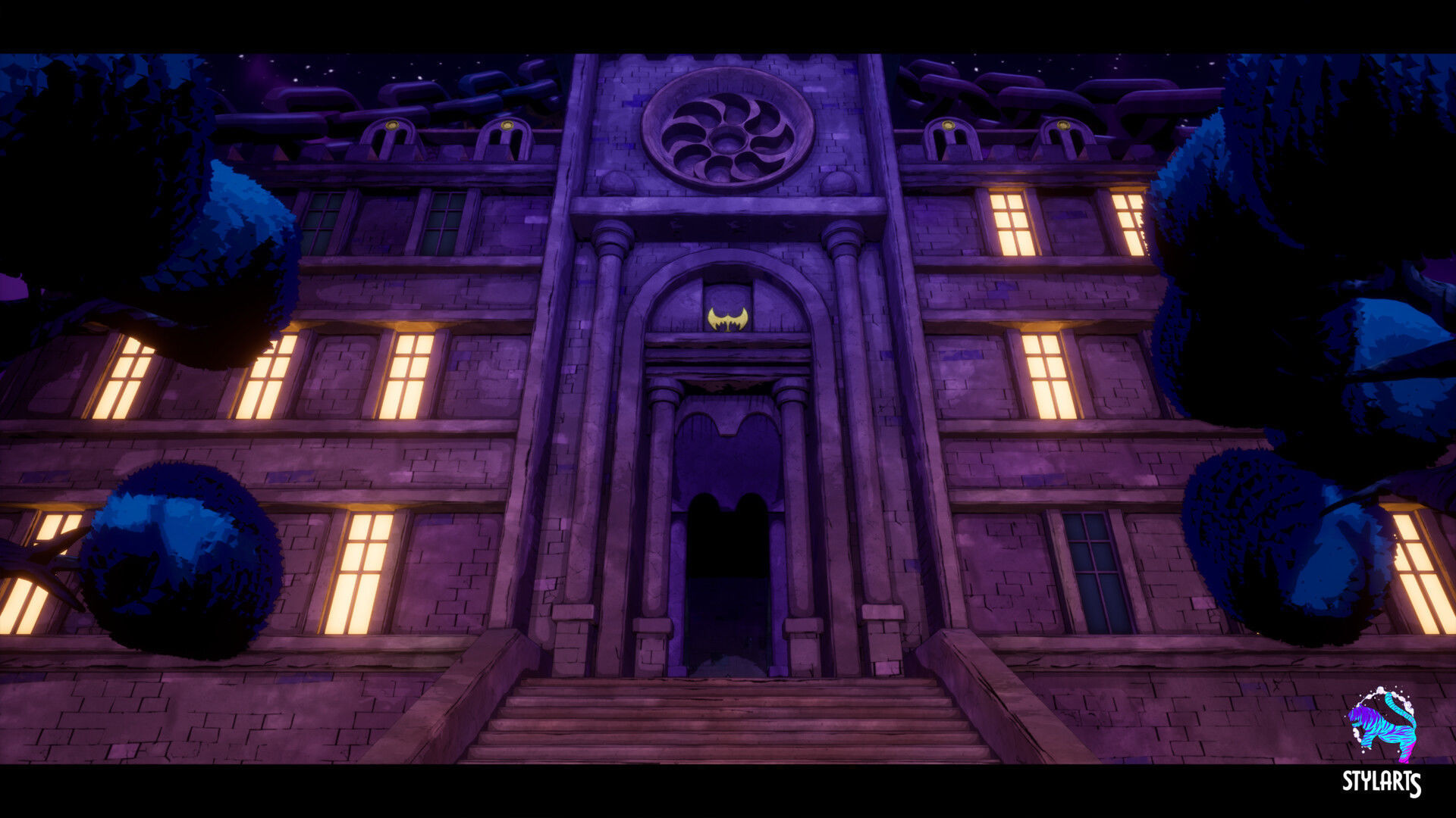 Stylized Castle Environment Low-poly 3D model_2