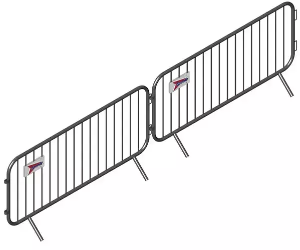 Crowd Control Barriers-07 Low-poly 3D model