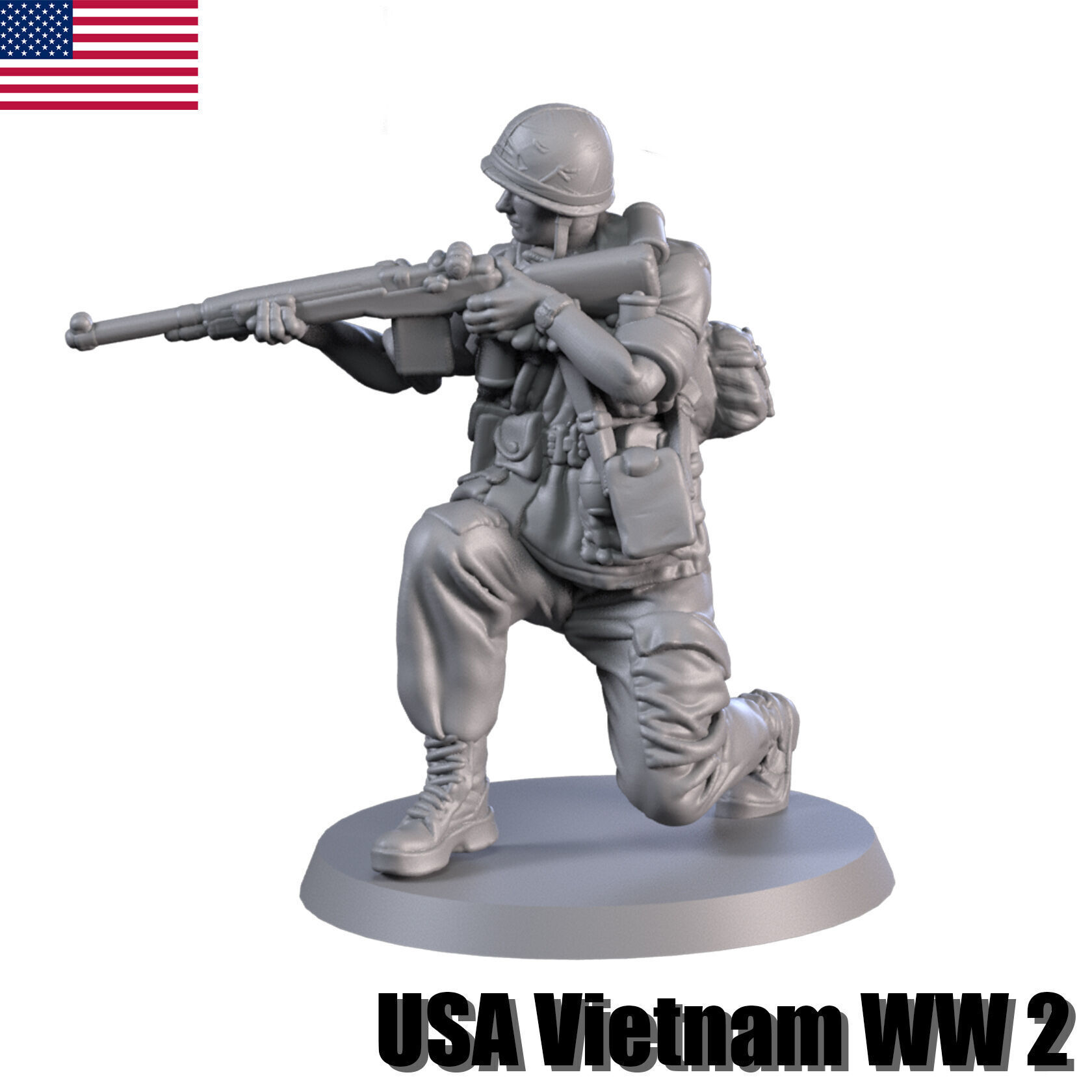 USA Vietnam Soldier 8 3D print model_9