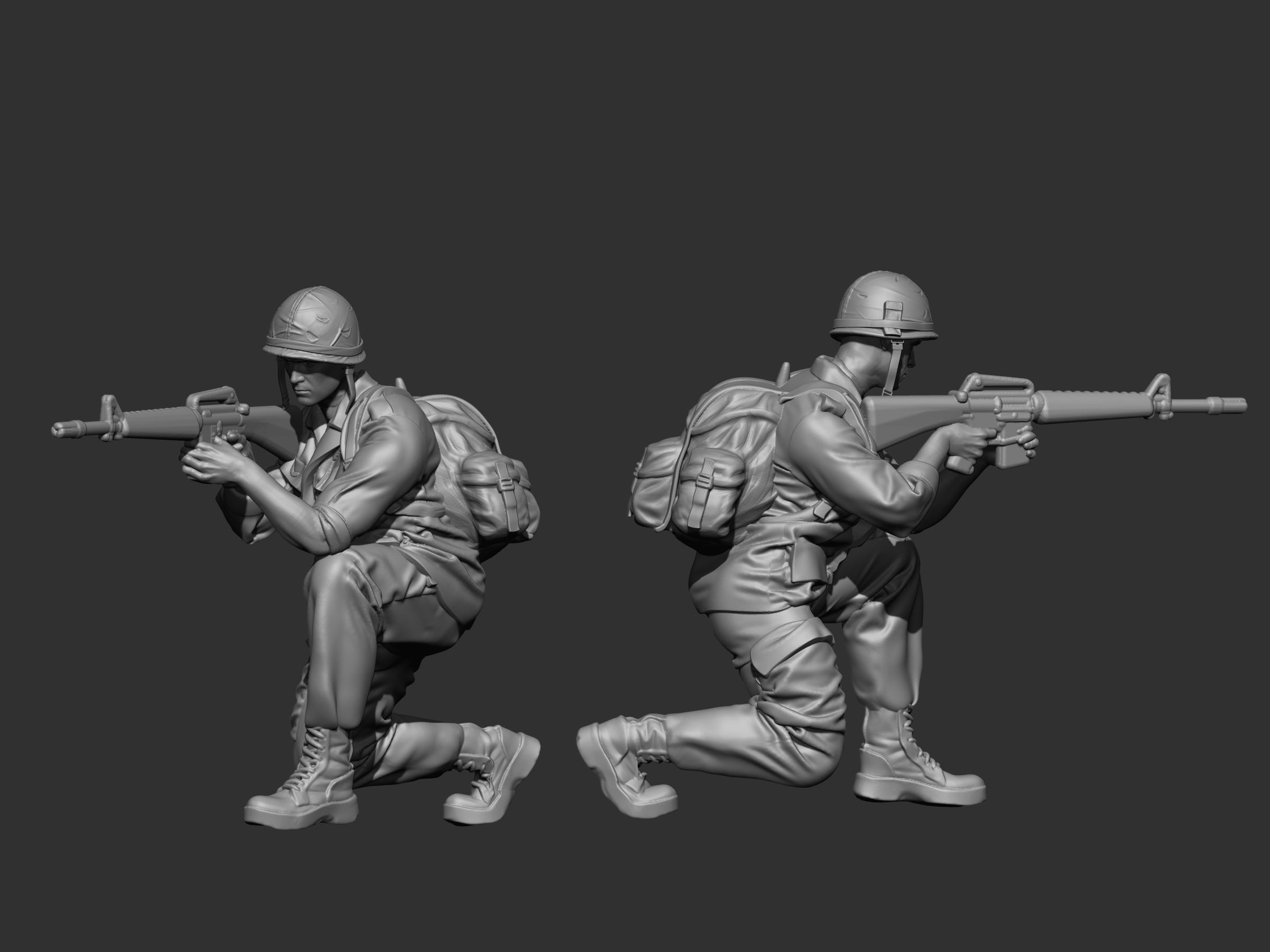USA Vietnam Soldier 8 3D print model_1