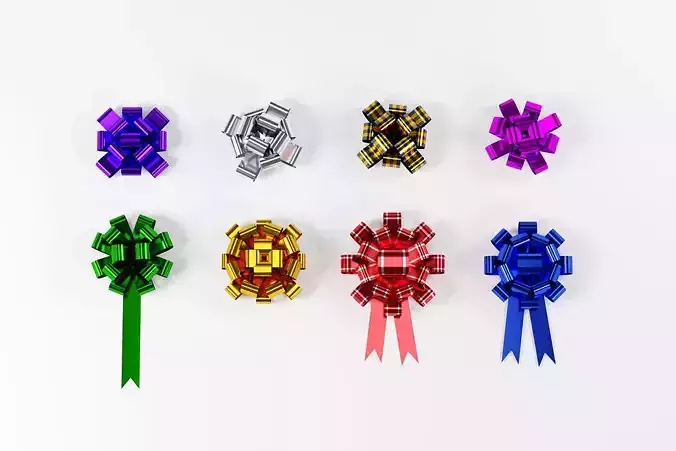 Ribbons Collection 3D Models Set
