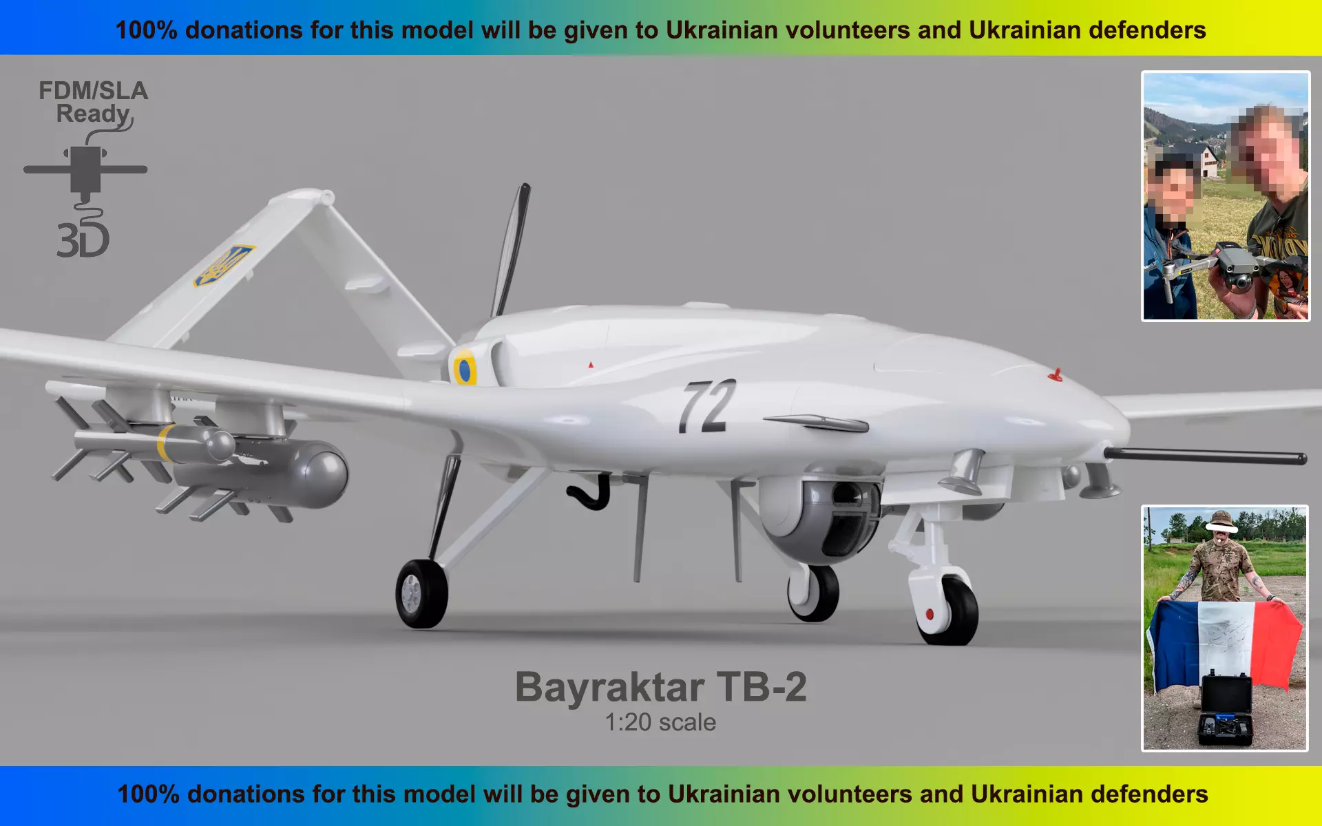 Baykar Bayraktar TB-2 HIGH QUALITY 3D PRINT MODEL 3D print model_0