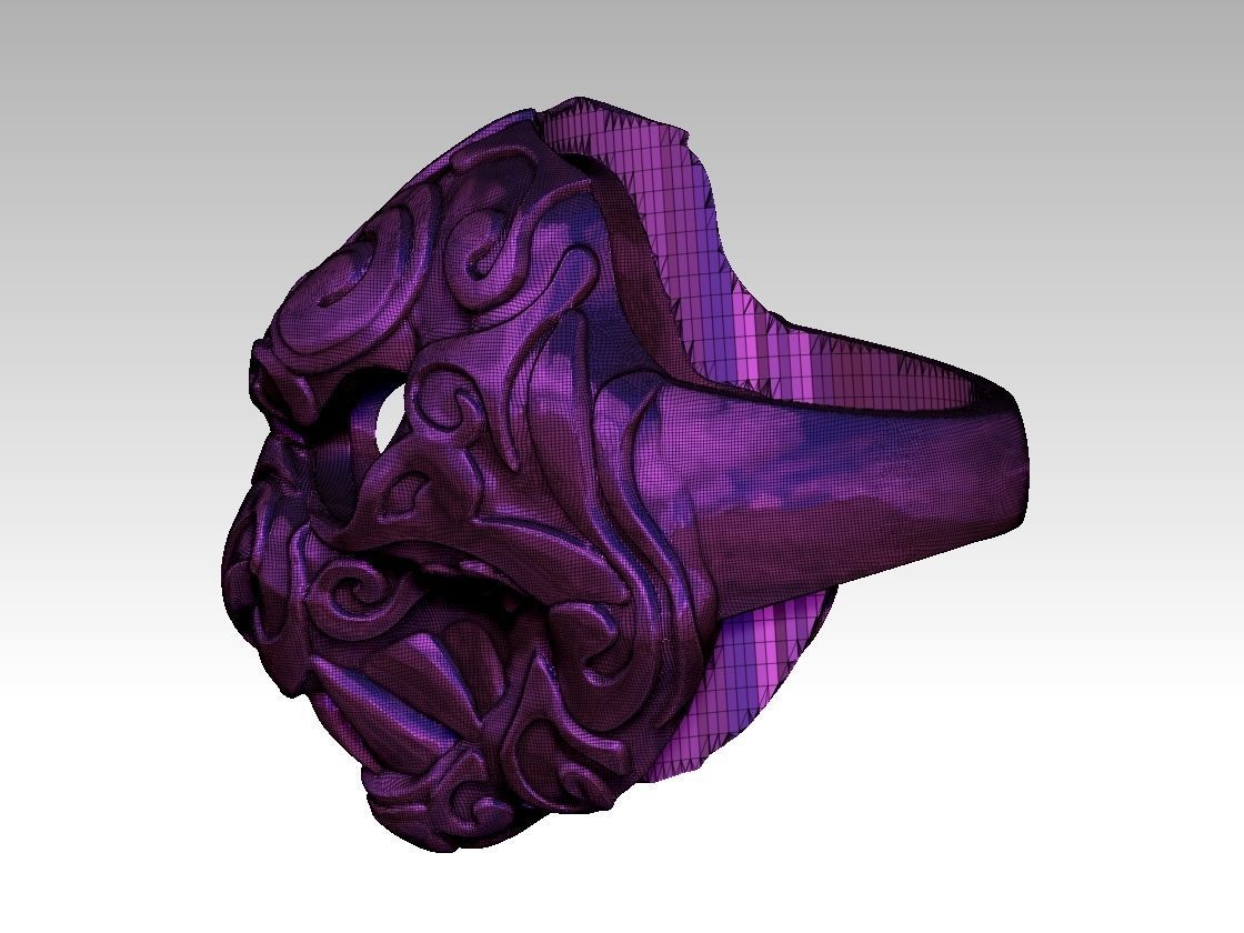 Tiger Ring 3D print model_7