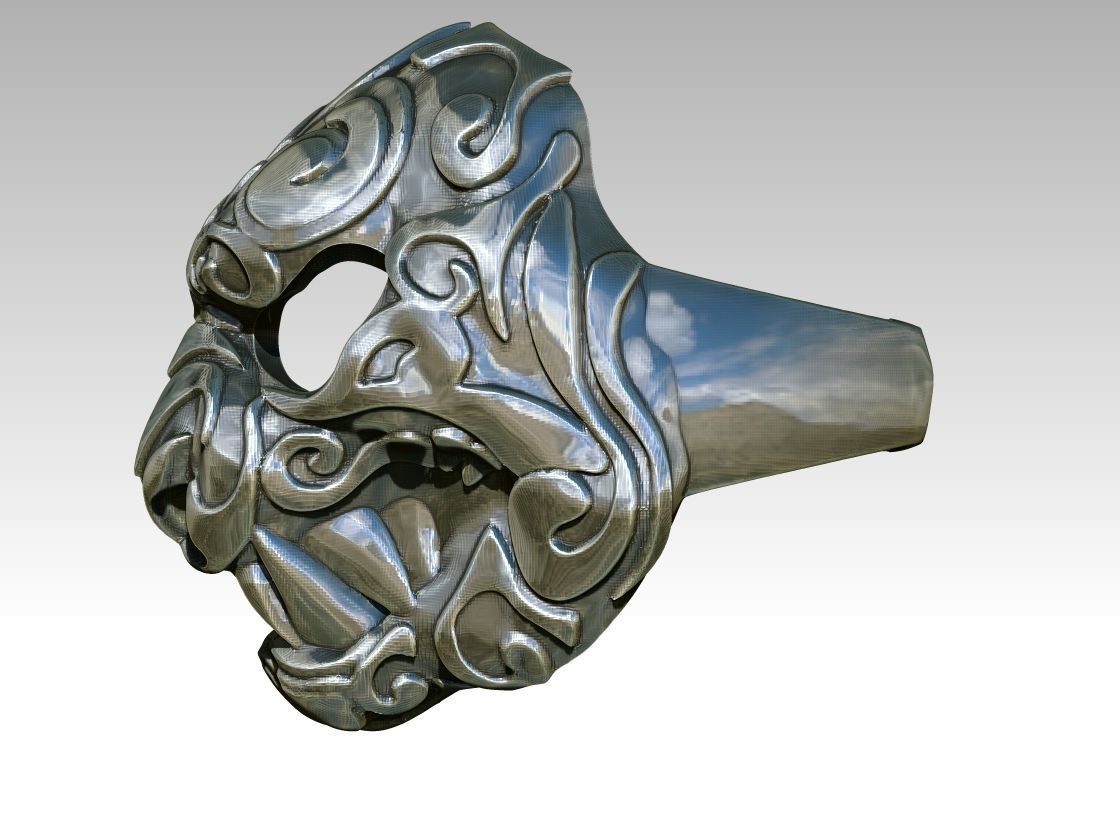 Tiger Ring 3D print model_2