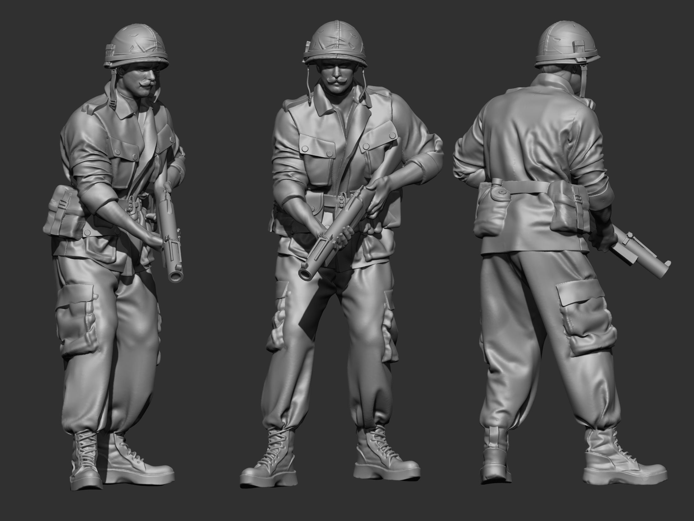 USA Vietnam Soldier 9 3D print model_4