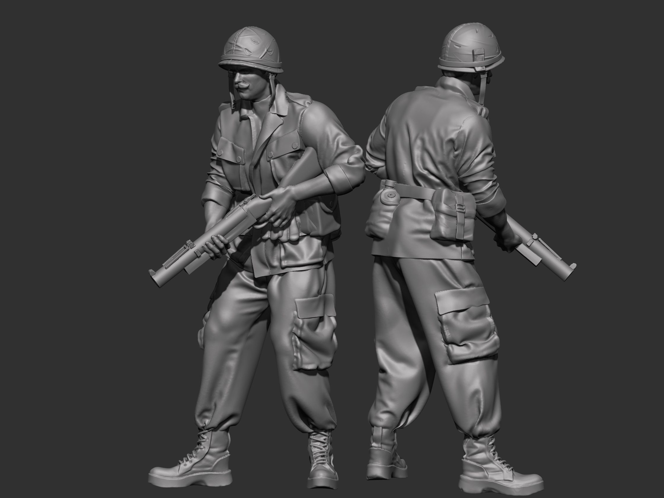 USA Vietnam Soldier 9 3D print model_6