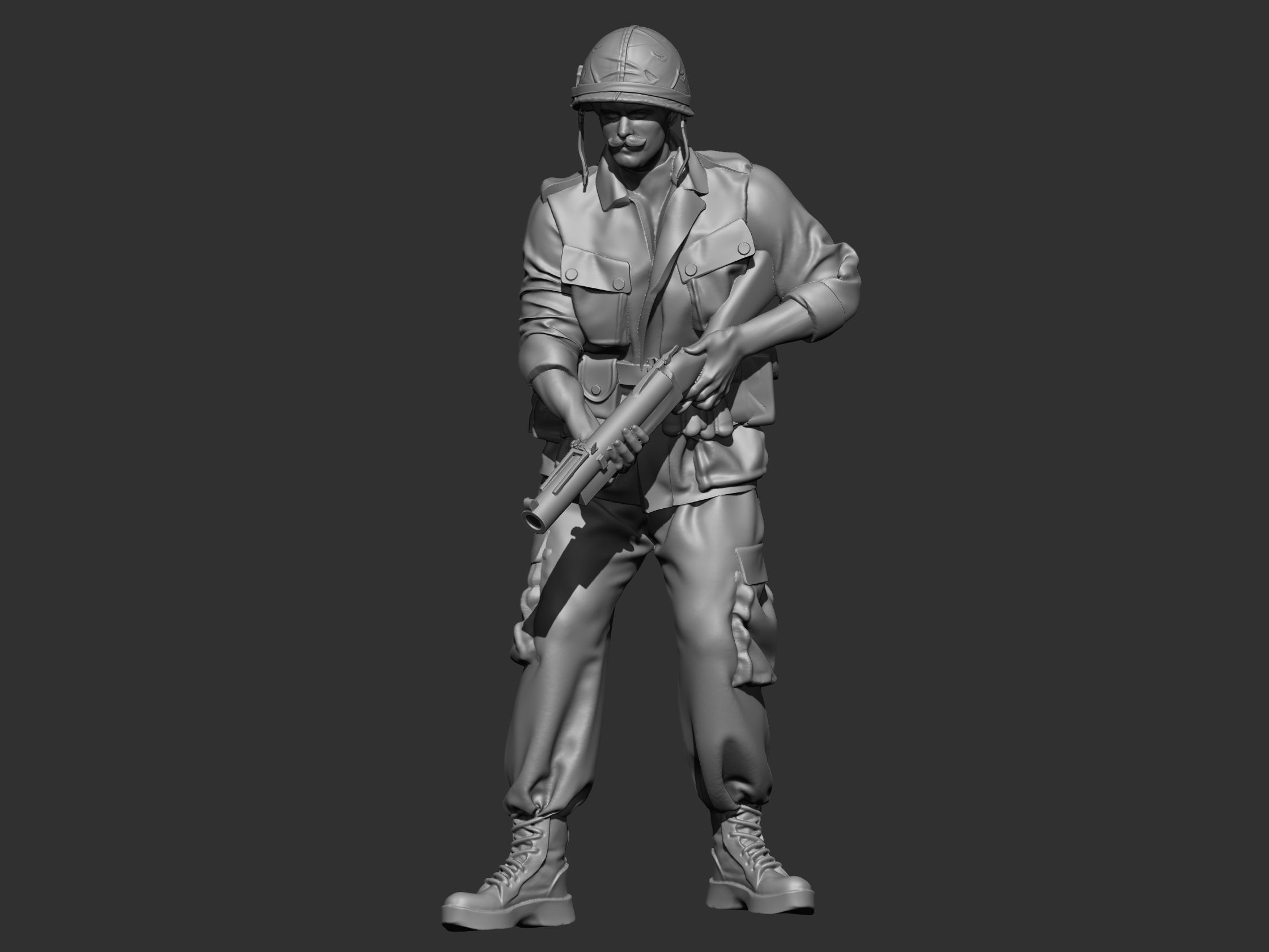 USA Vietnam Soldier 9 3D print model_5