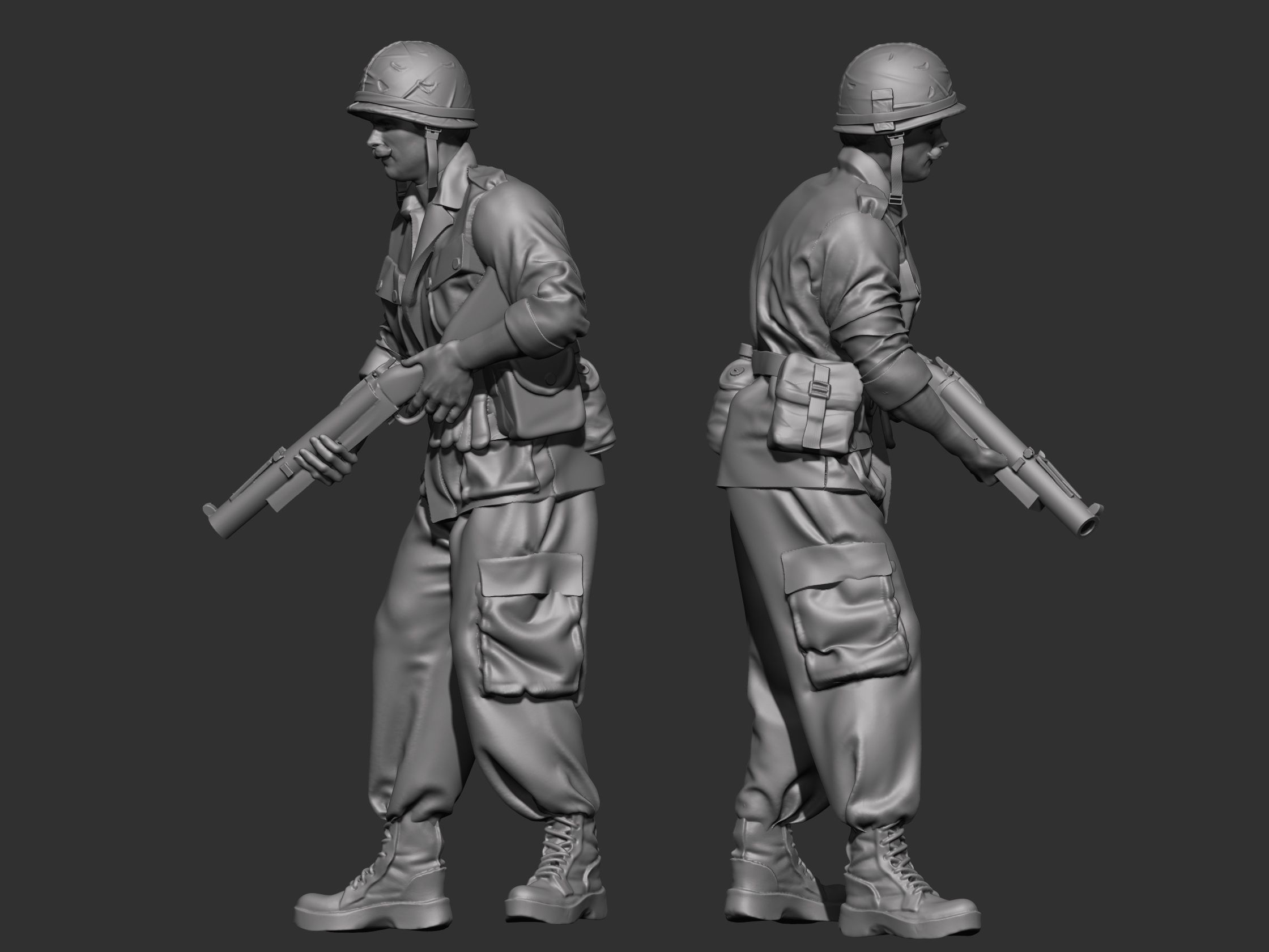 USA Vietnam Soldier 9 3D print model_3