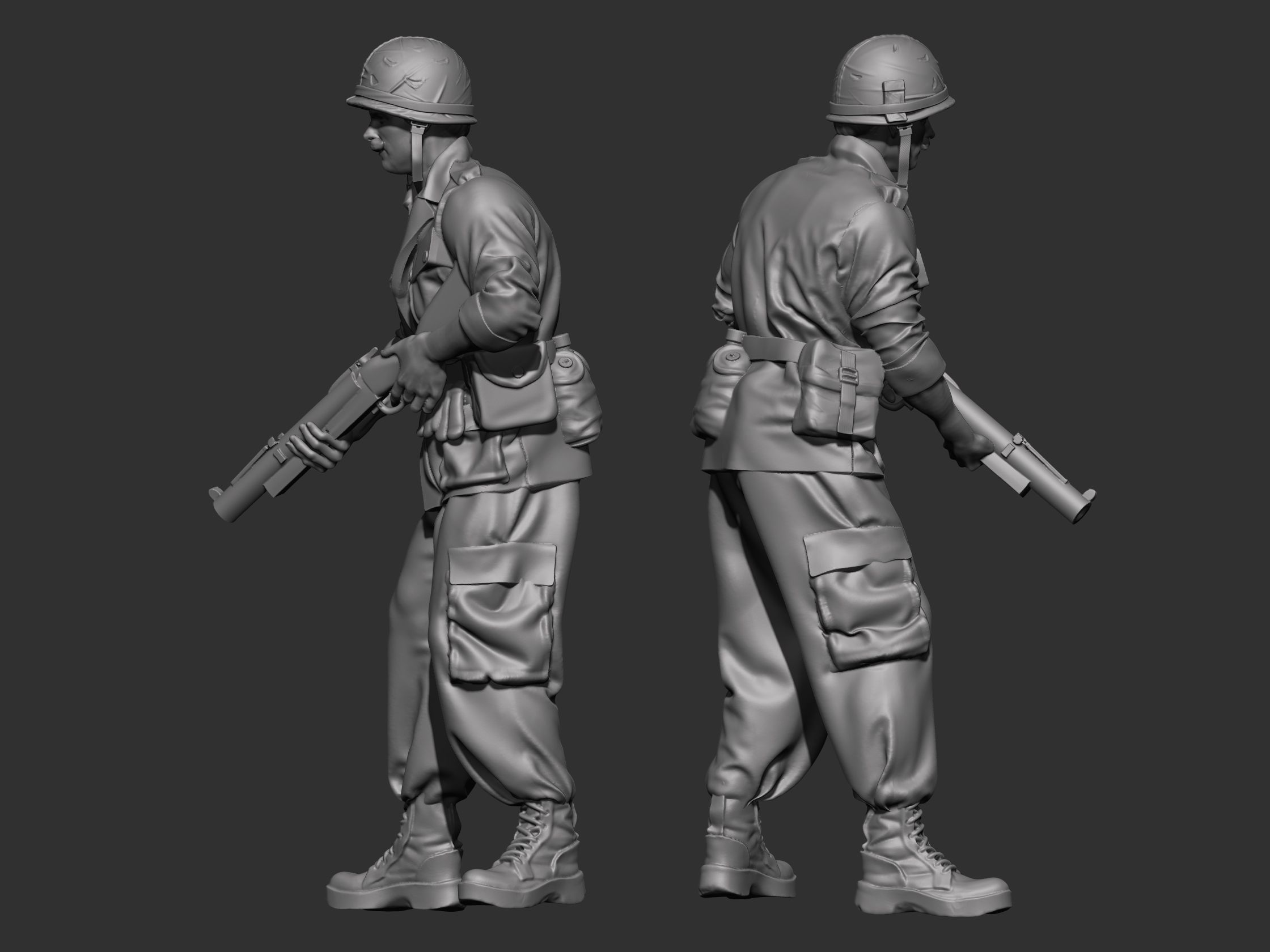 USA Vietnam Soldier 9 3D print model_2