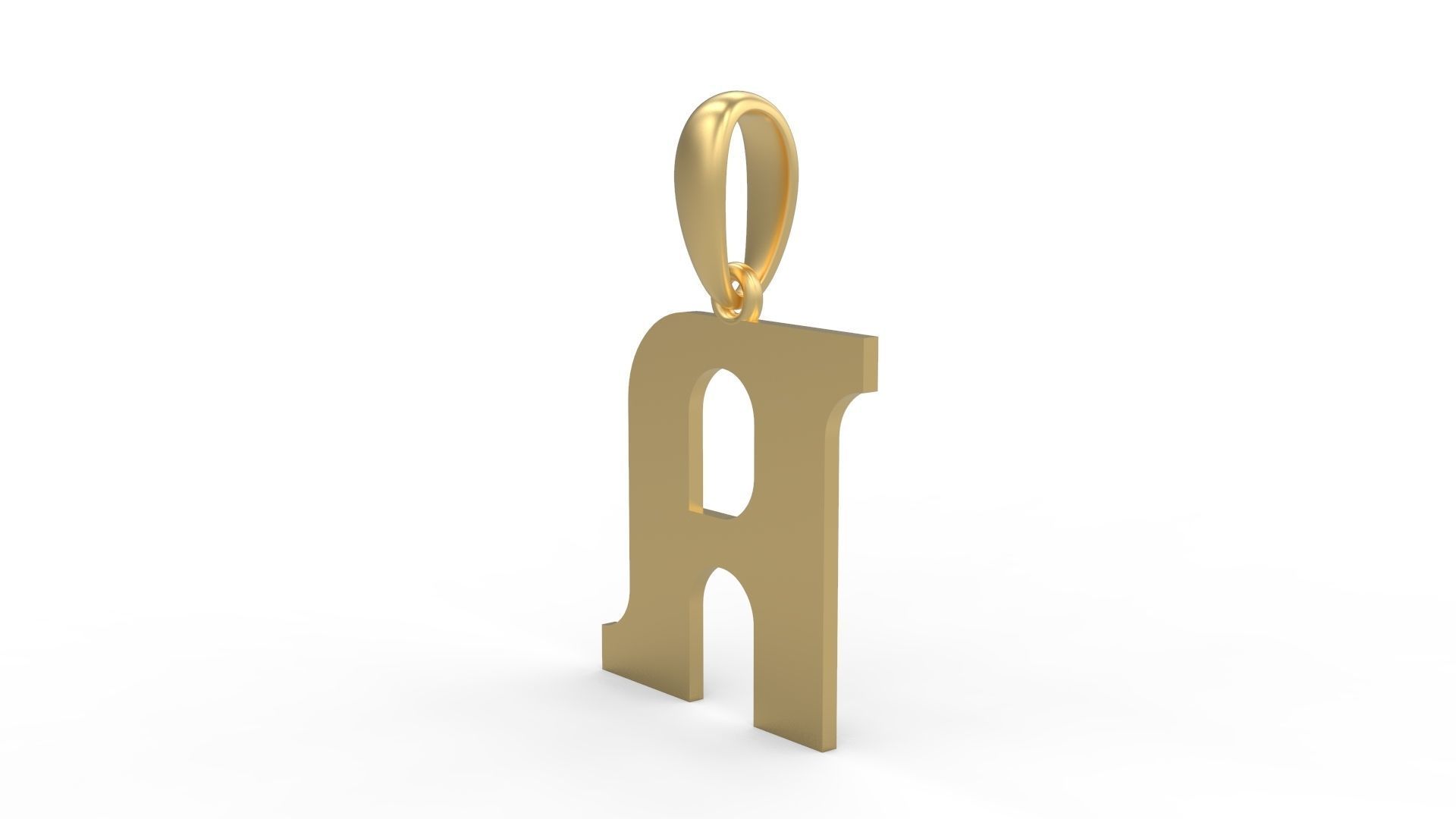 Initial Letters Pendant Cempaka Reguler A 3D print model_1