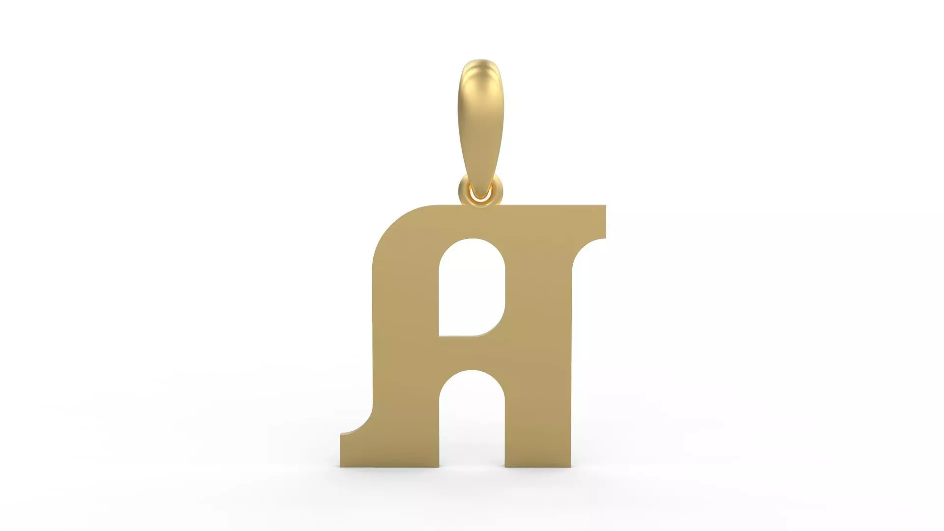 Initial Letters Pendant Cempaka Reguler A 3D print model_0
