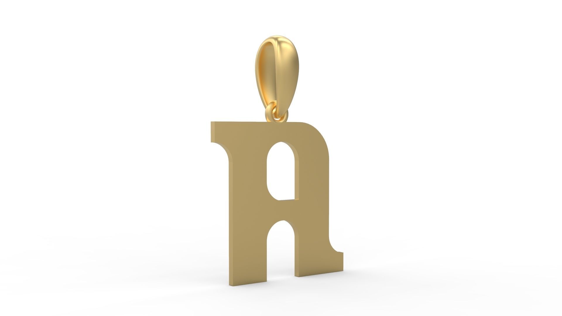 Initial Letters Pendant Cempaka Reguler A 3D print model_3