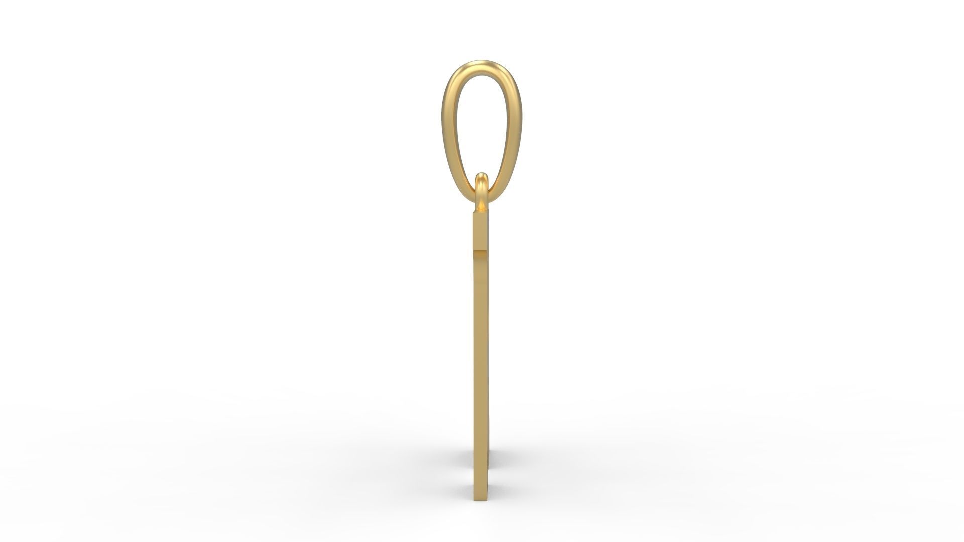 Initial Letters Pendant Cempaka Reguler A 3D print model_2